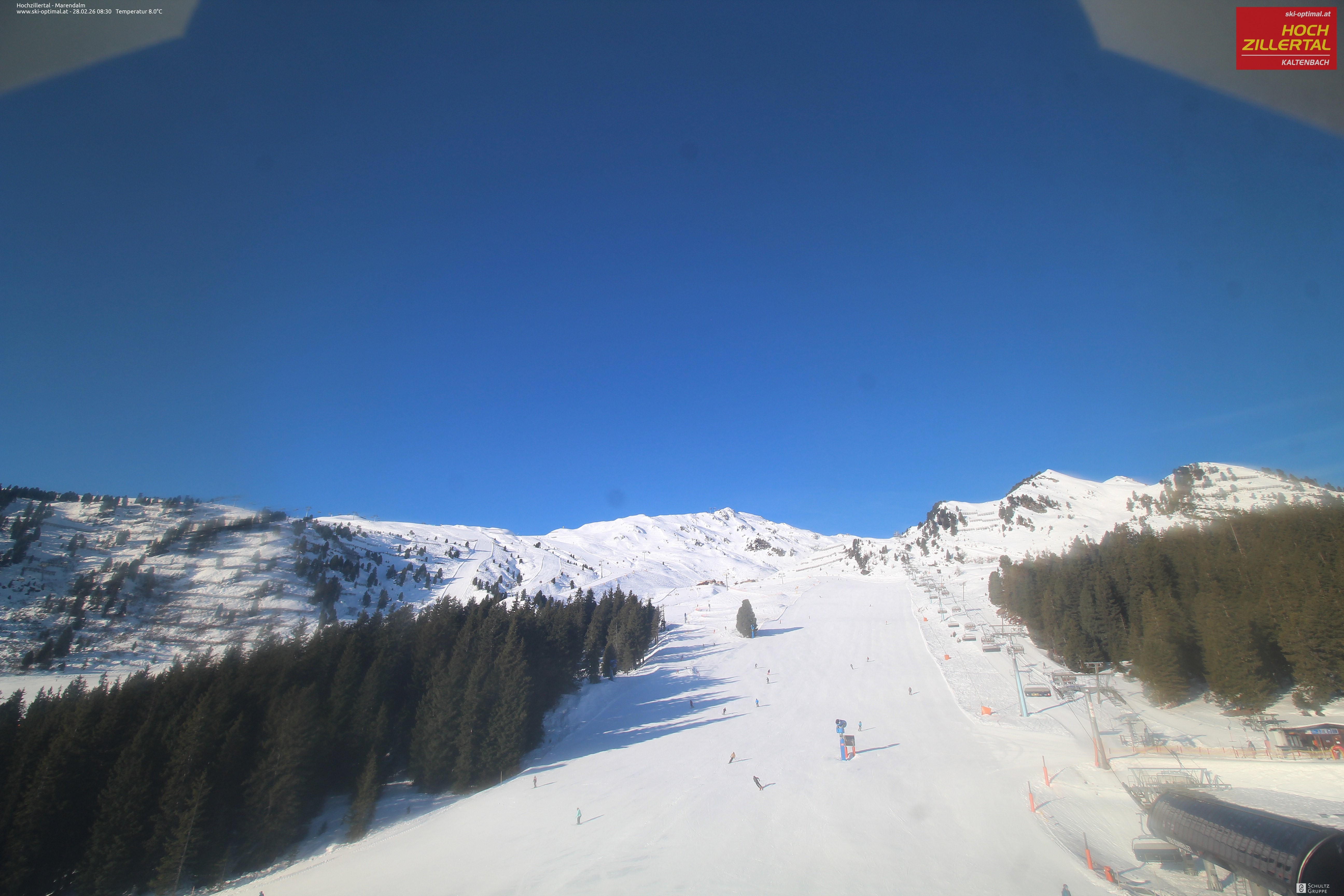 Archiv Foto Webcam Hochzillertal: Ausblick Marendalm
