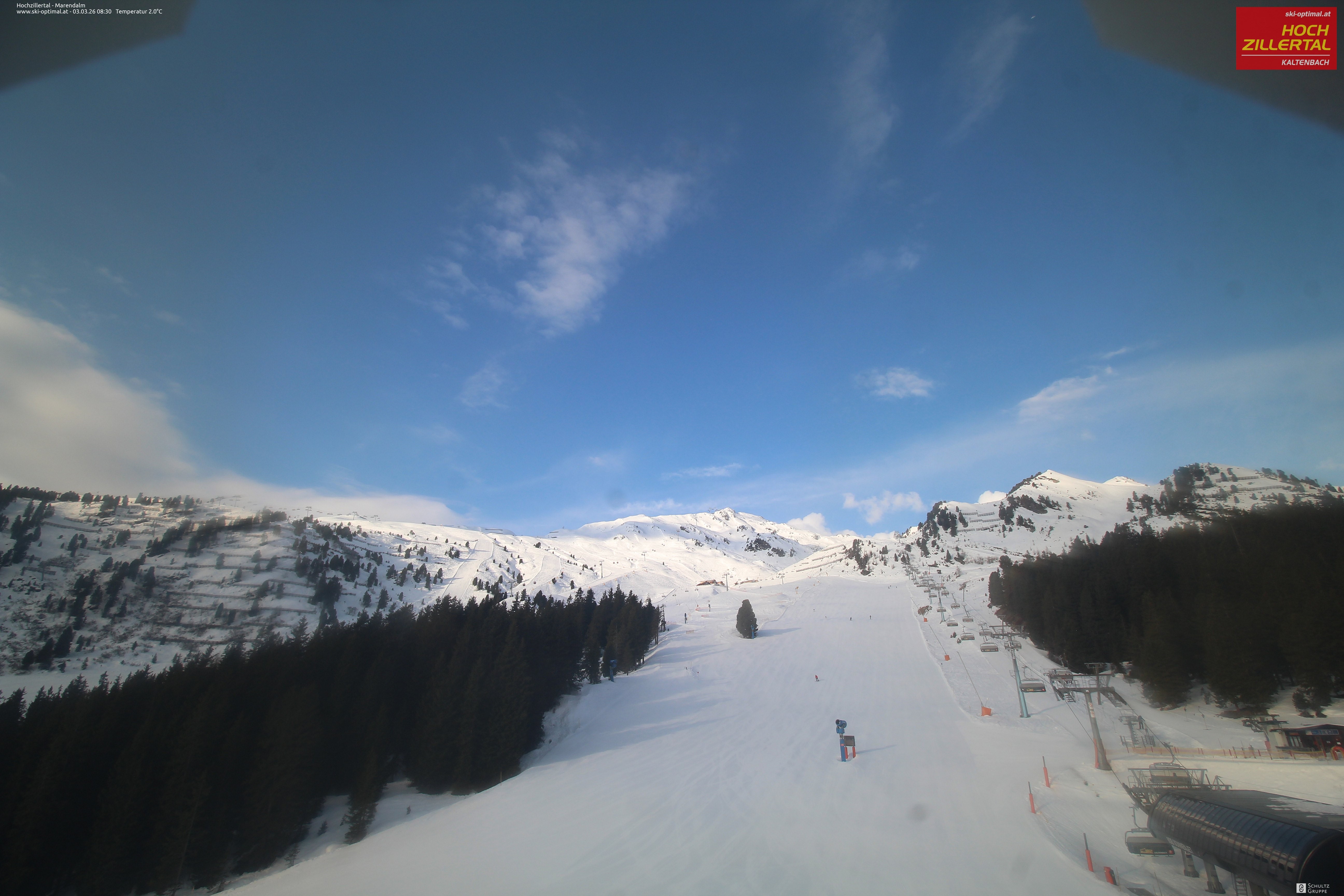 Archiv Foto Webcam Hochzillertal: Ausblick Marendalm
