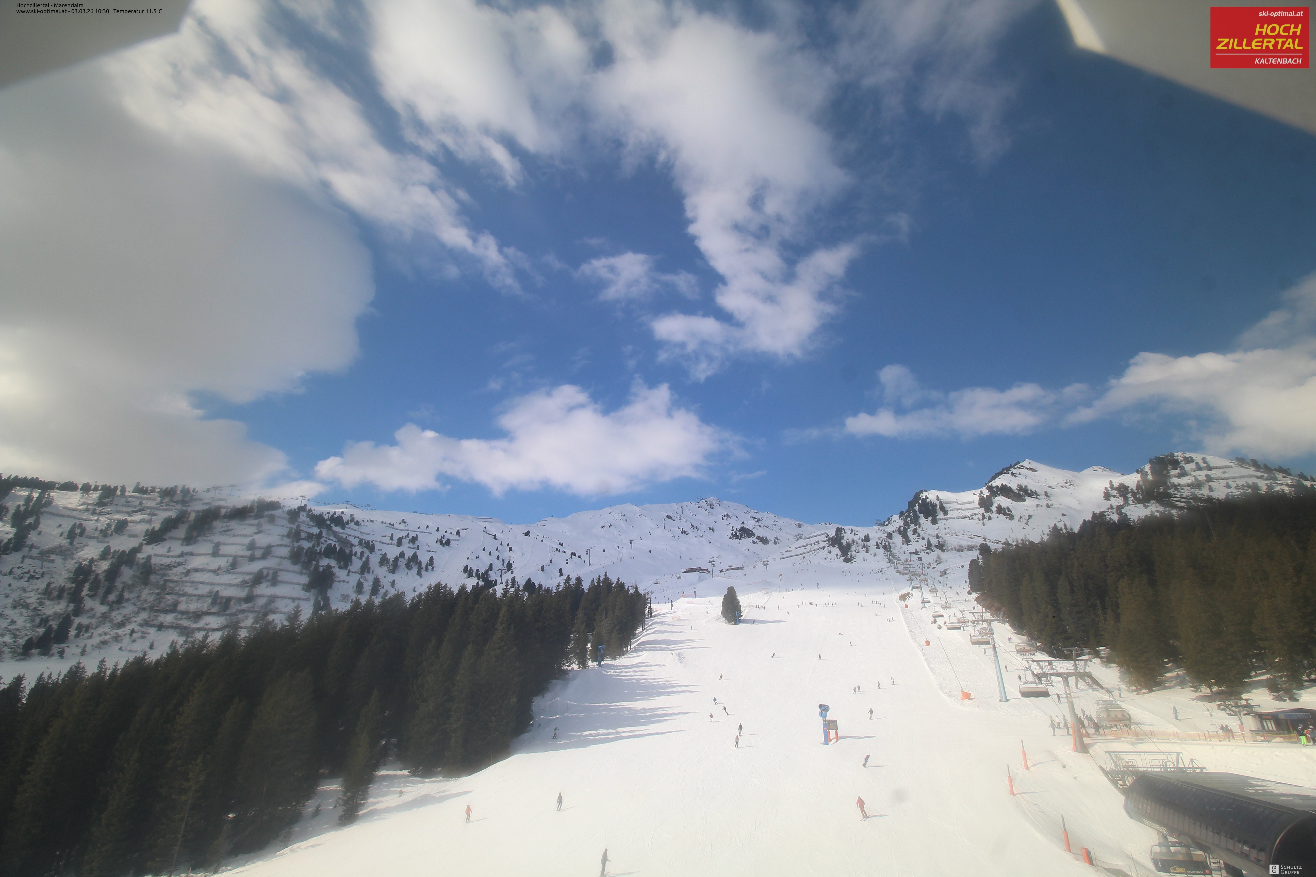 Archiv Foto Webcam Hochzillertal: Ausblick Marendalm