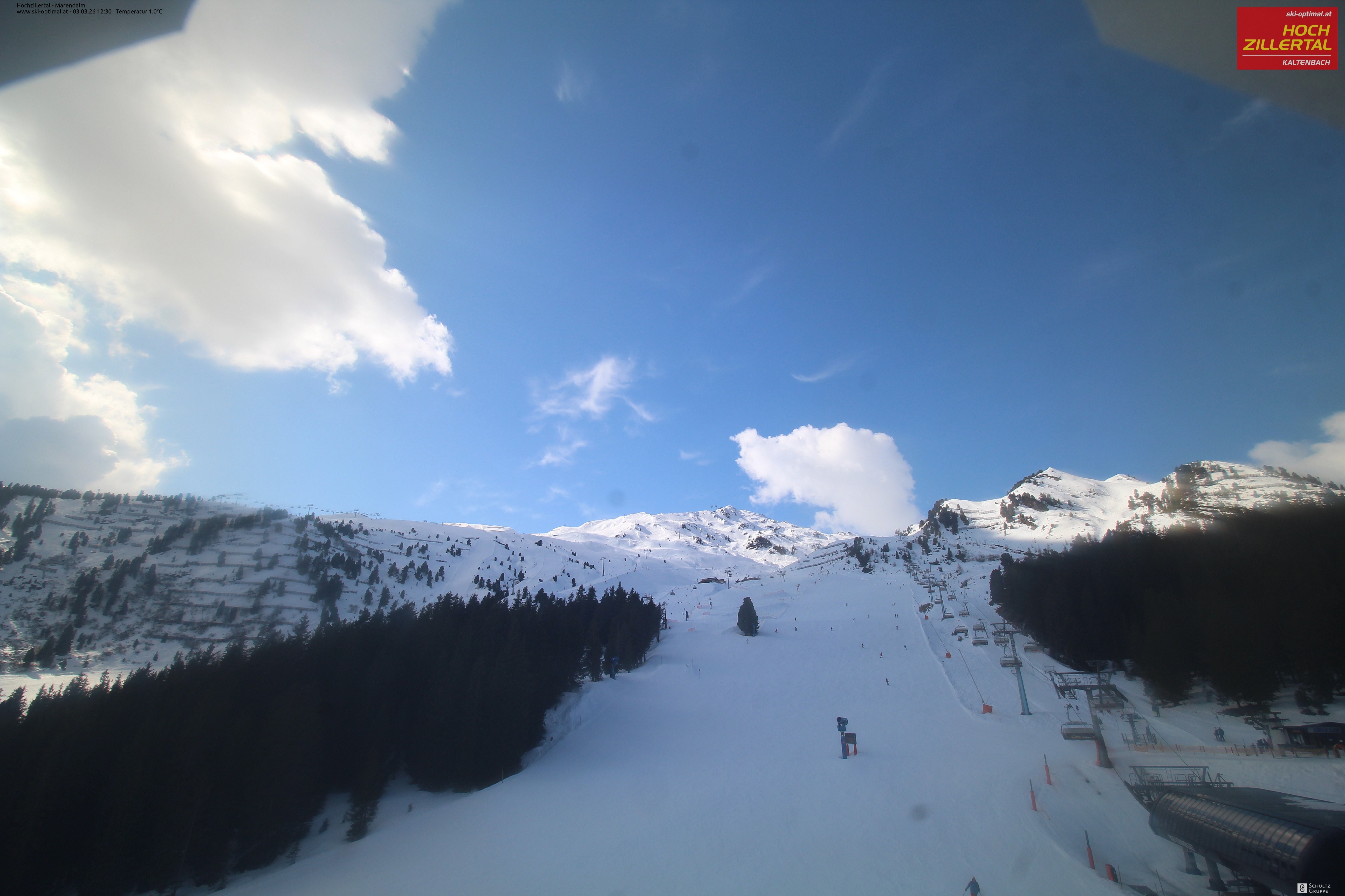 Archiv Foto Webcam Hochzillertal: Ausblick Marendalm