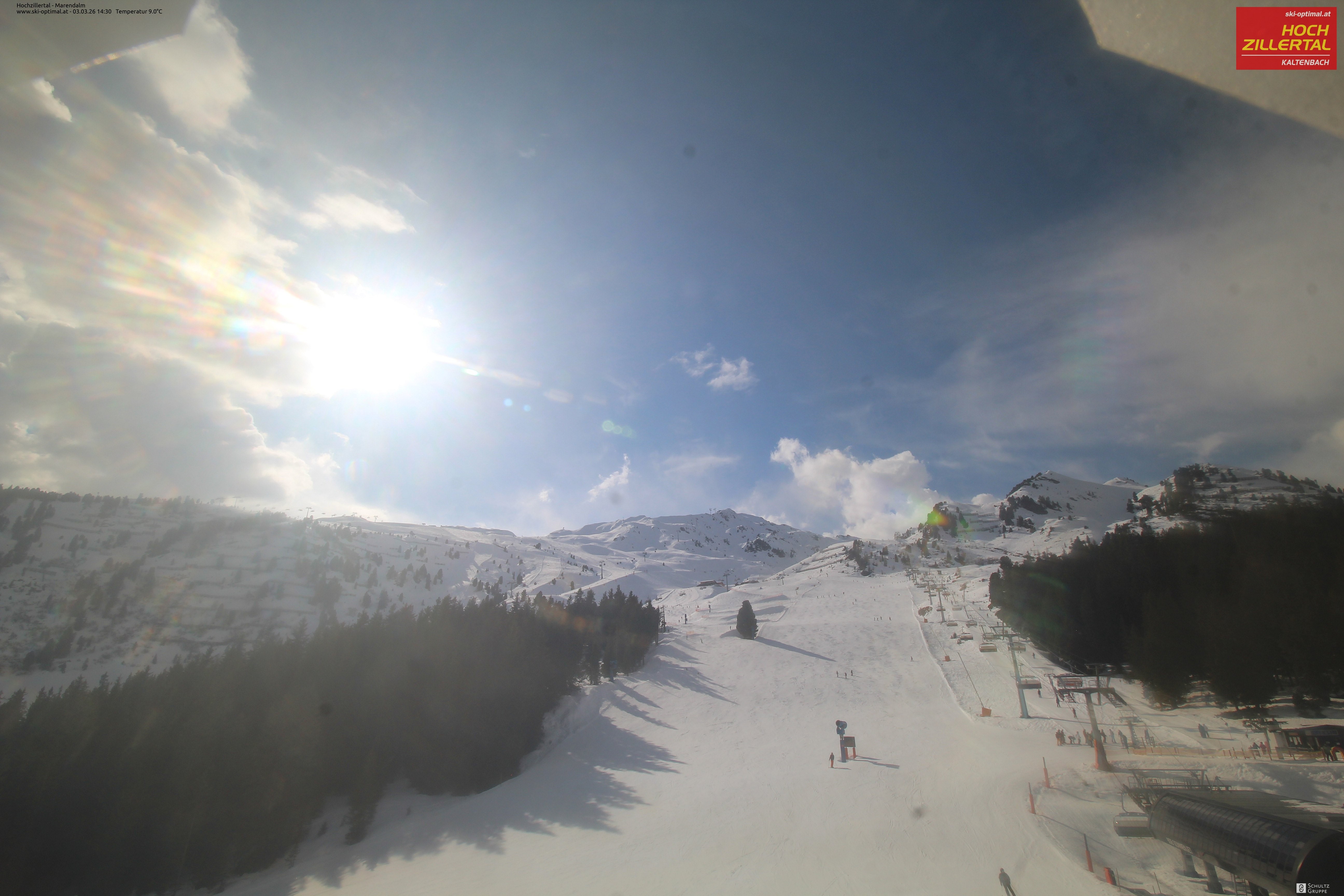 Archiv Foto Webcam Hochzillertal: Ausblick Marendalm