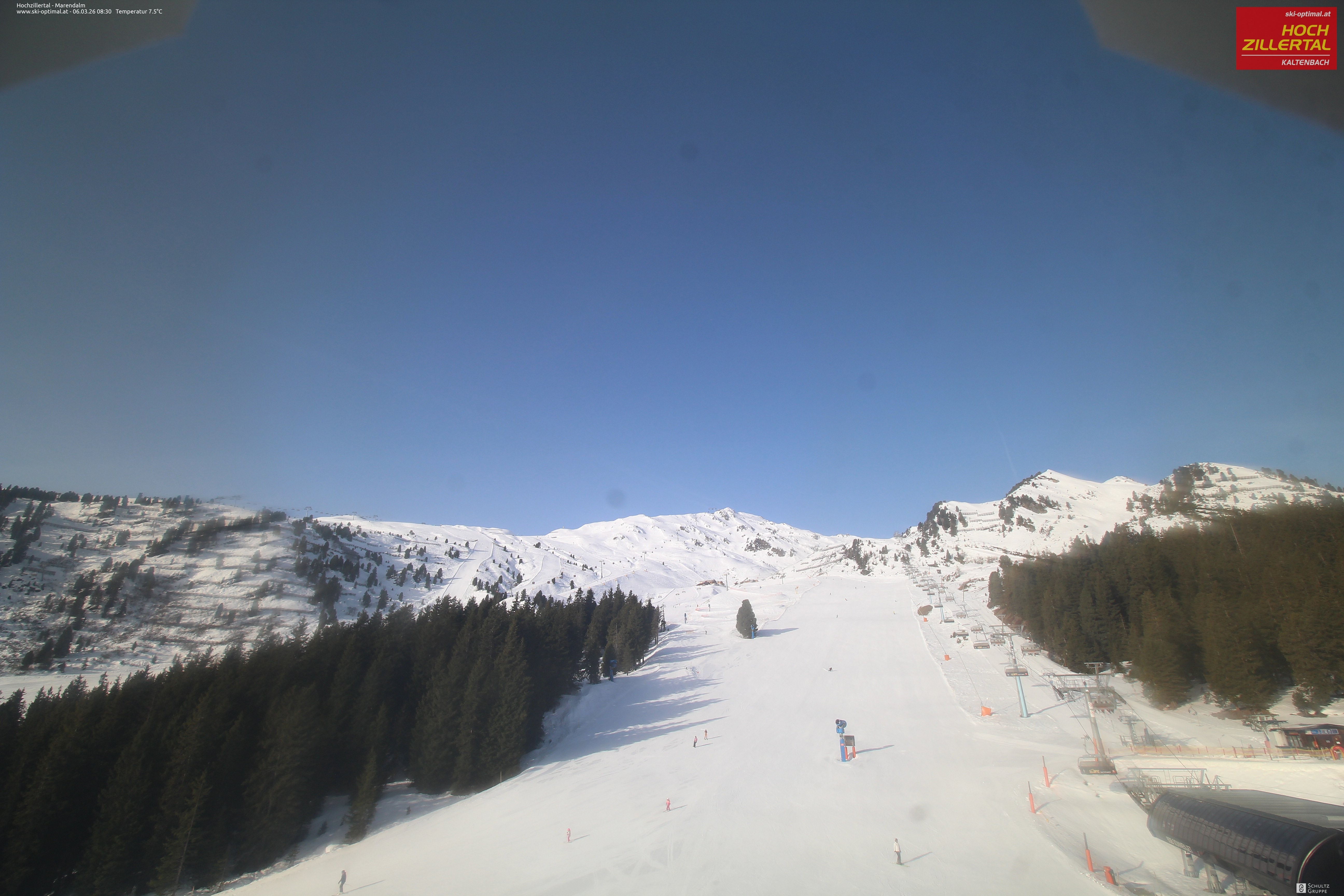 Archiv Foto Webcam Hochzillertal: Ausblick Marendalm