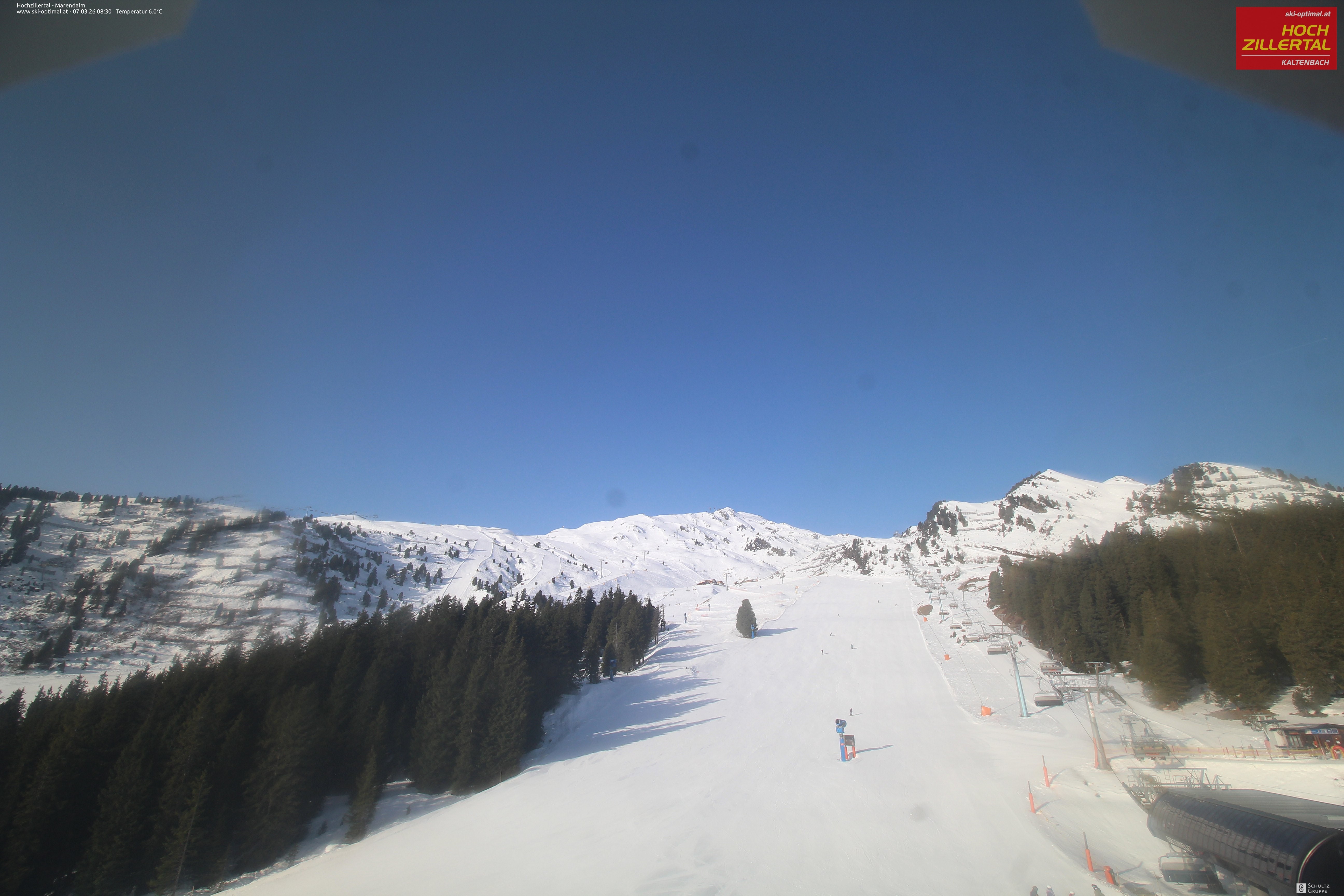 Archiv Foto Webcam Hochzillertal: Ausblick Marendalm