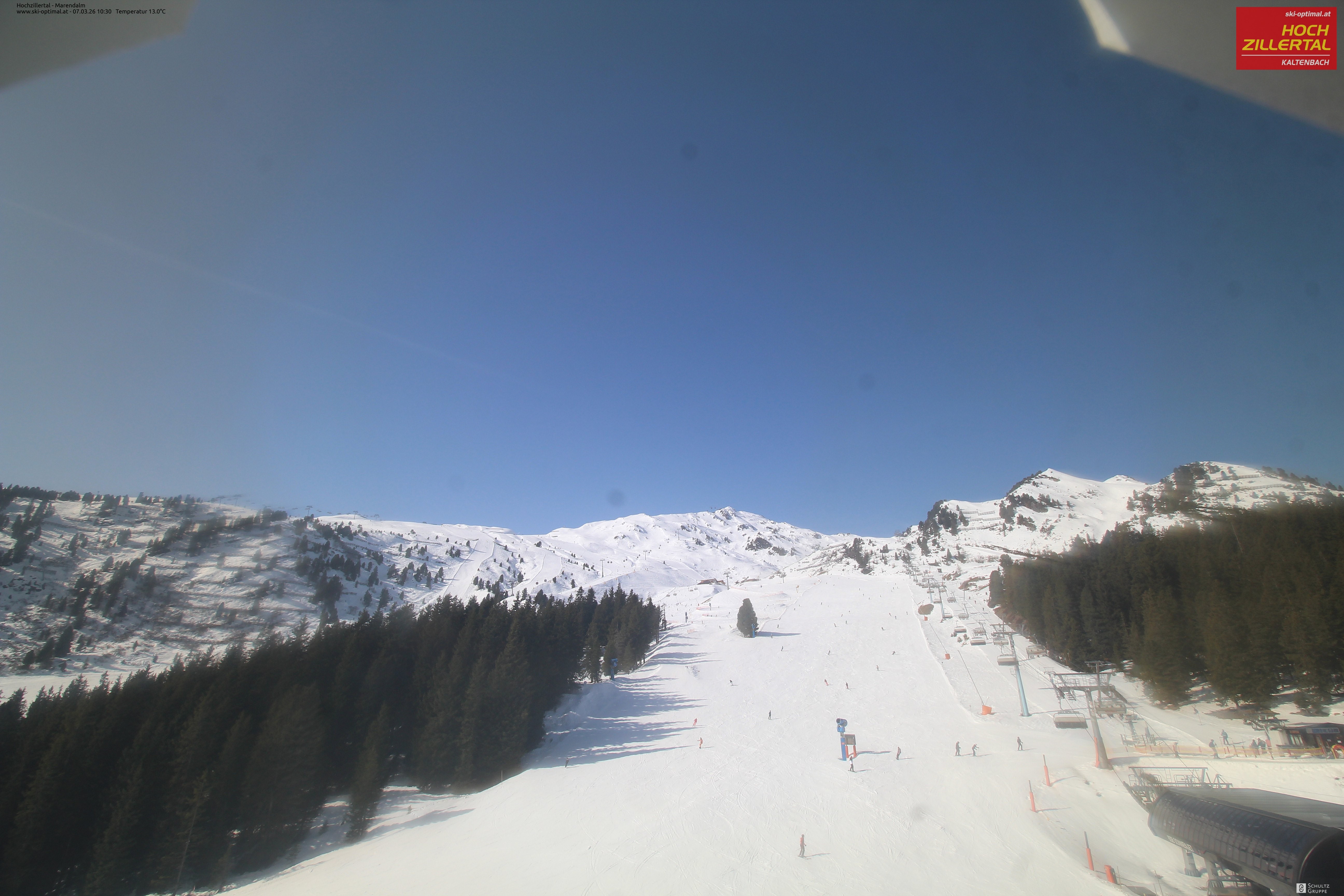 Archiv Foto Webcam Hochzillertal: Ausblick Marendalm