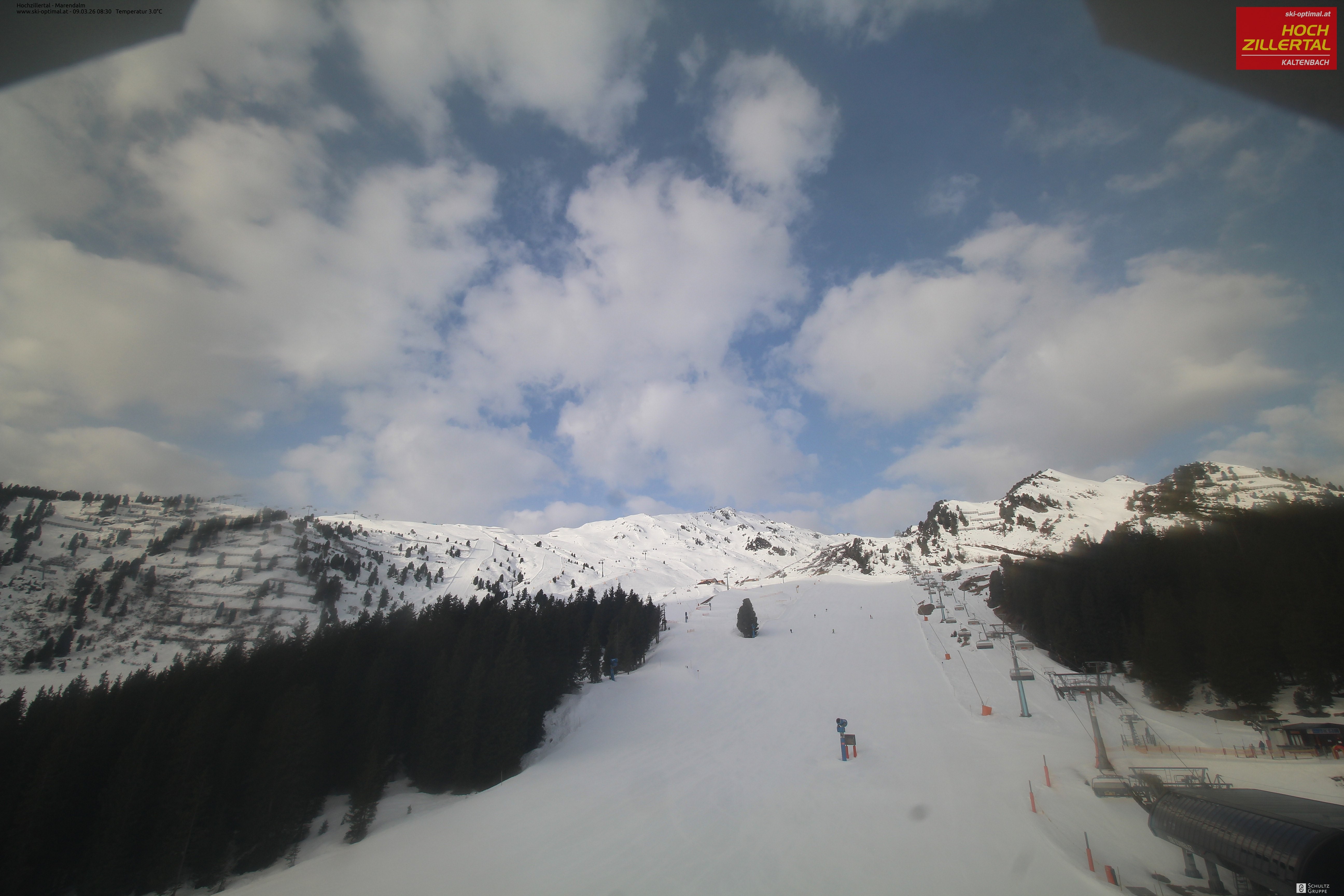 Archiv Foto Webcam Hochzillertal: Ausblick Marendalm