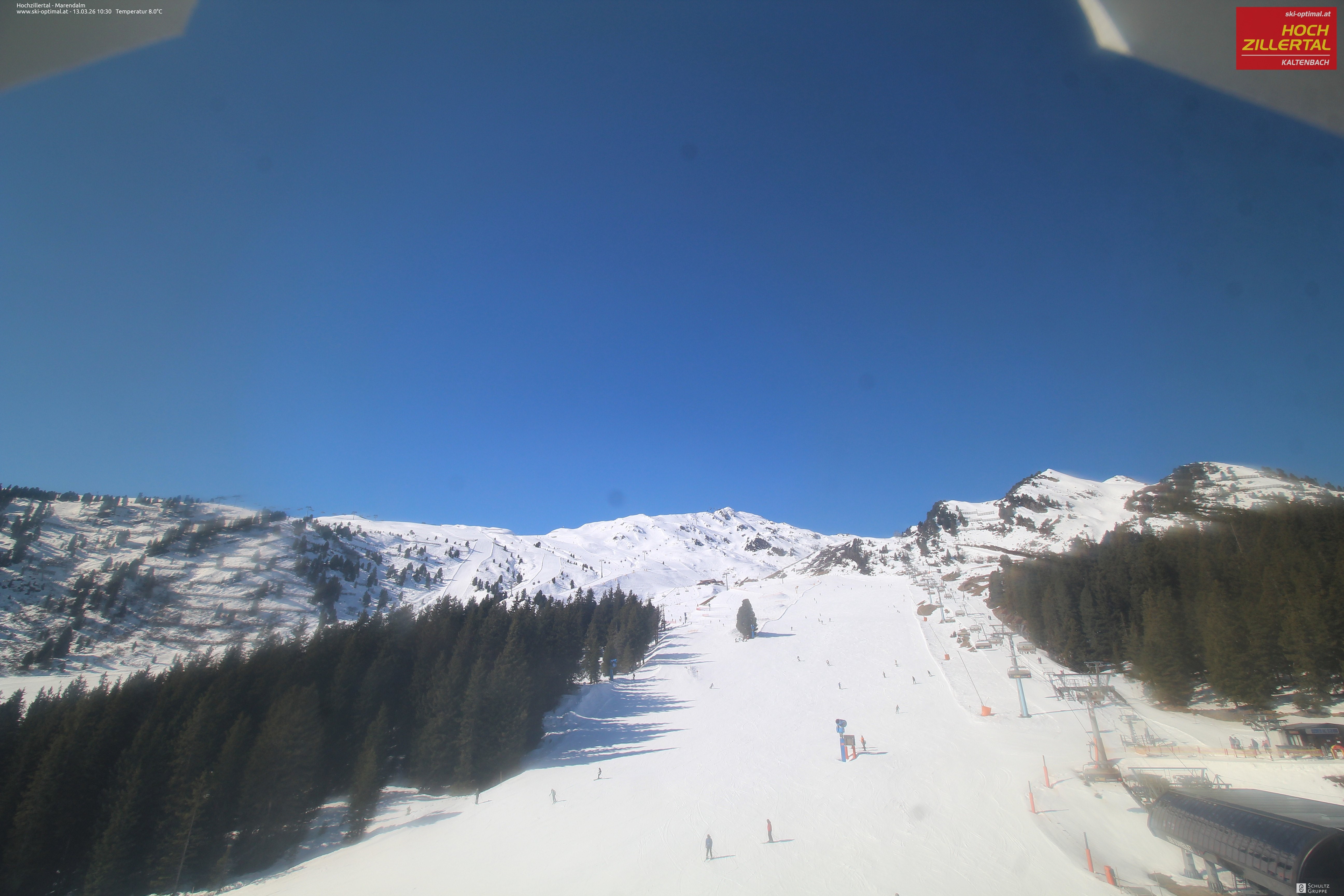 Archiv Foto Webcam Hochzillertal: Ausblick Marendalm