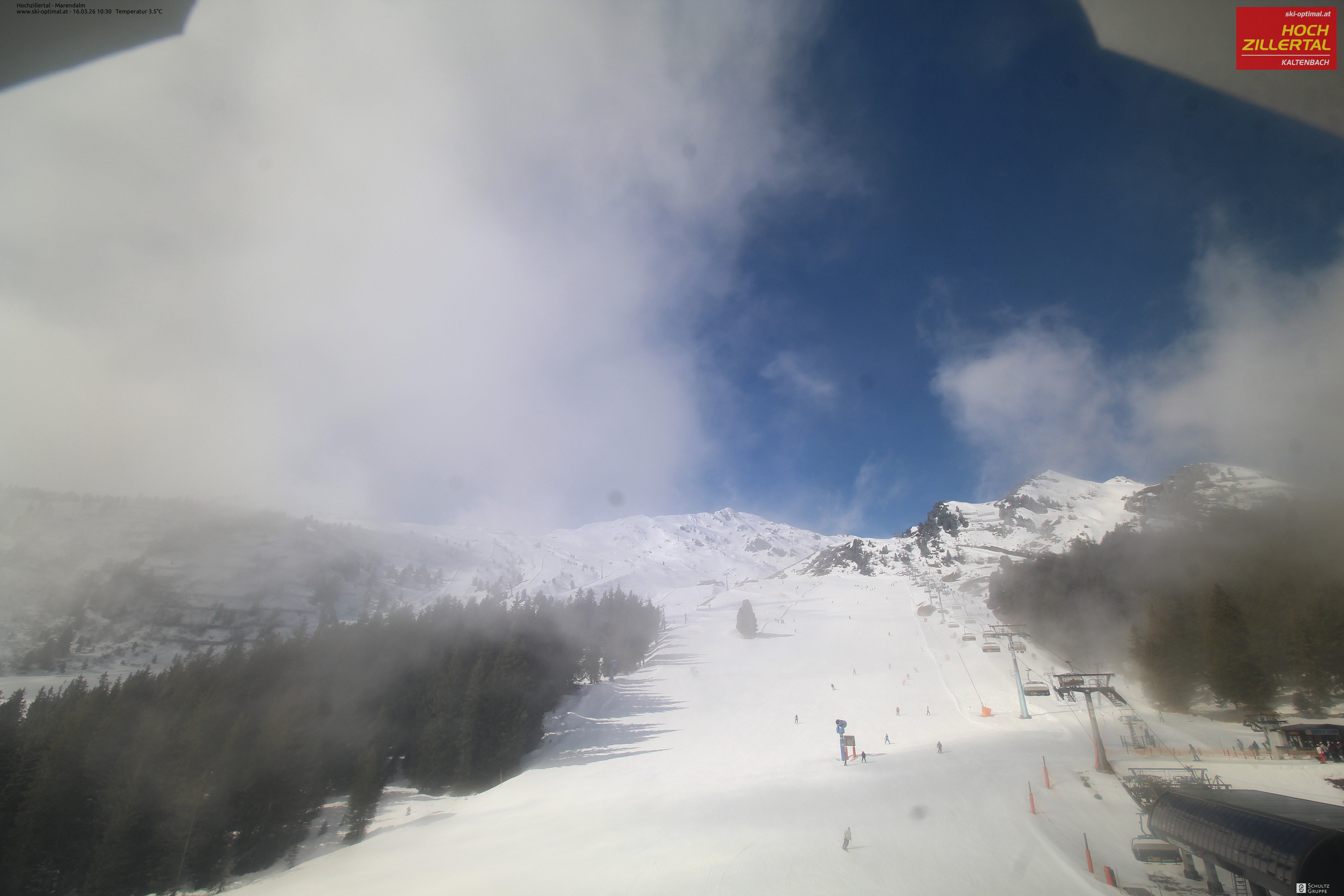 Archived image Webcam Hochzillertal - View from Marendalm