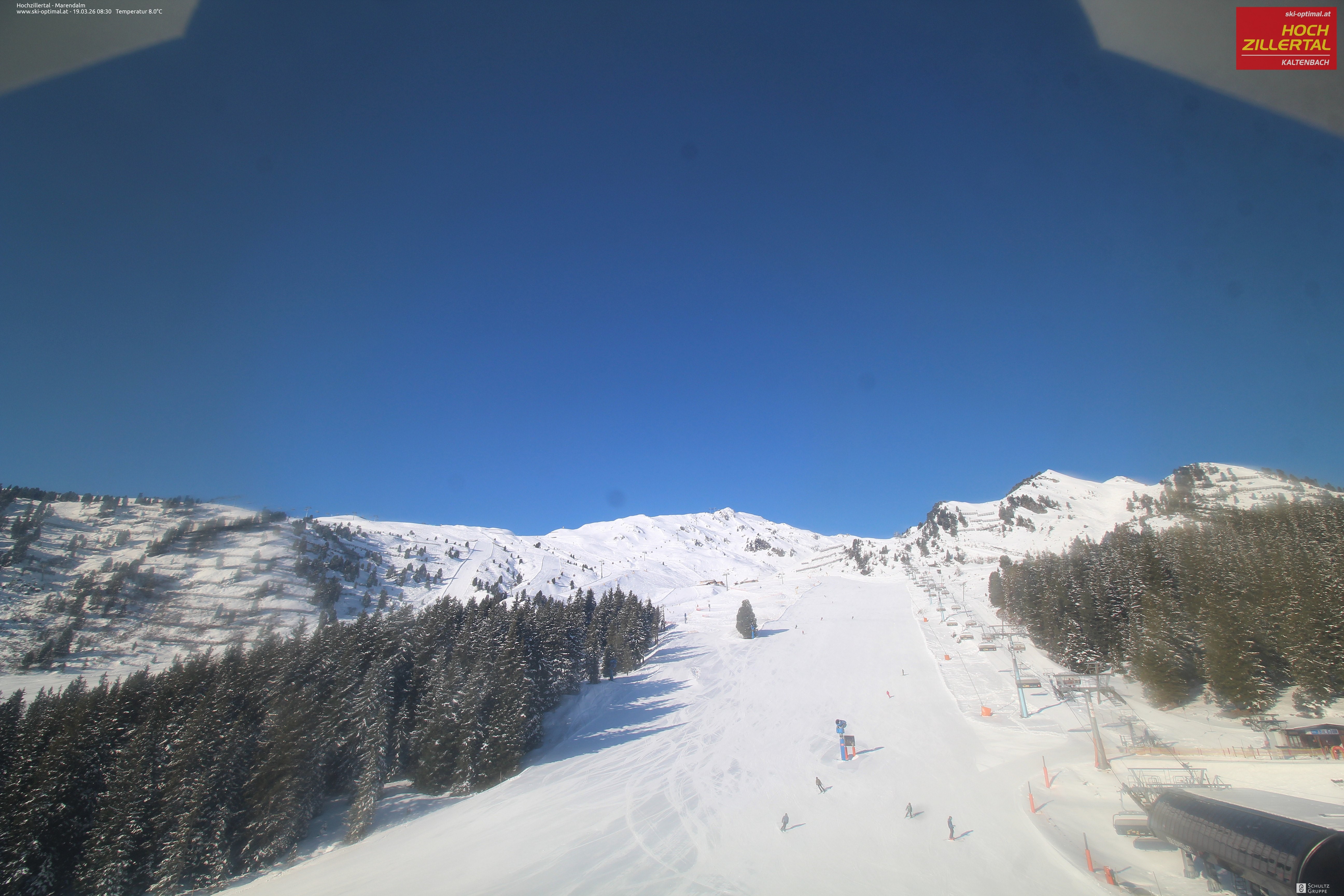 Archiv Foto Webcam Hochzillertal: Ausblick Marendalm