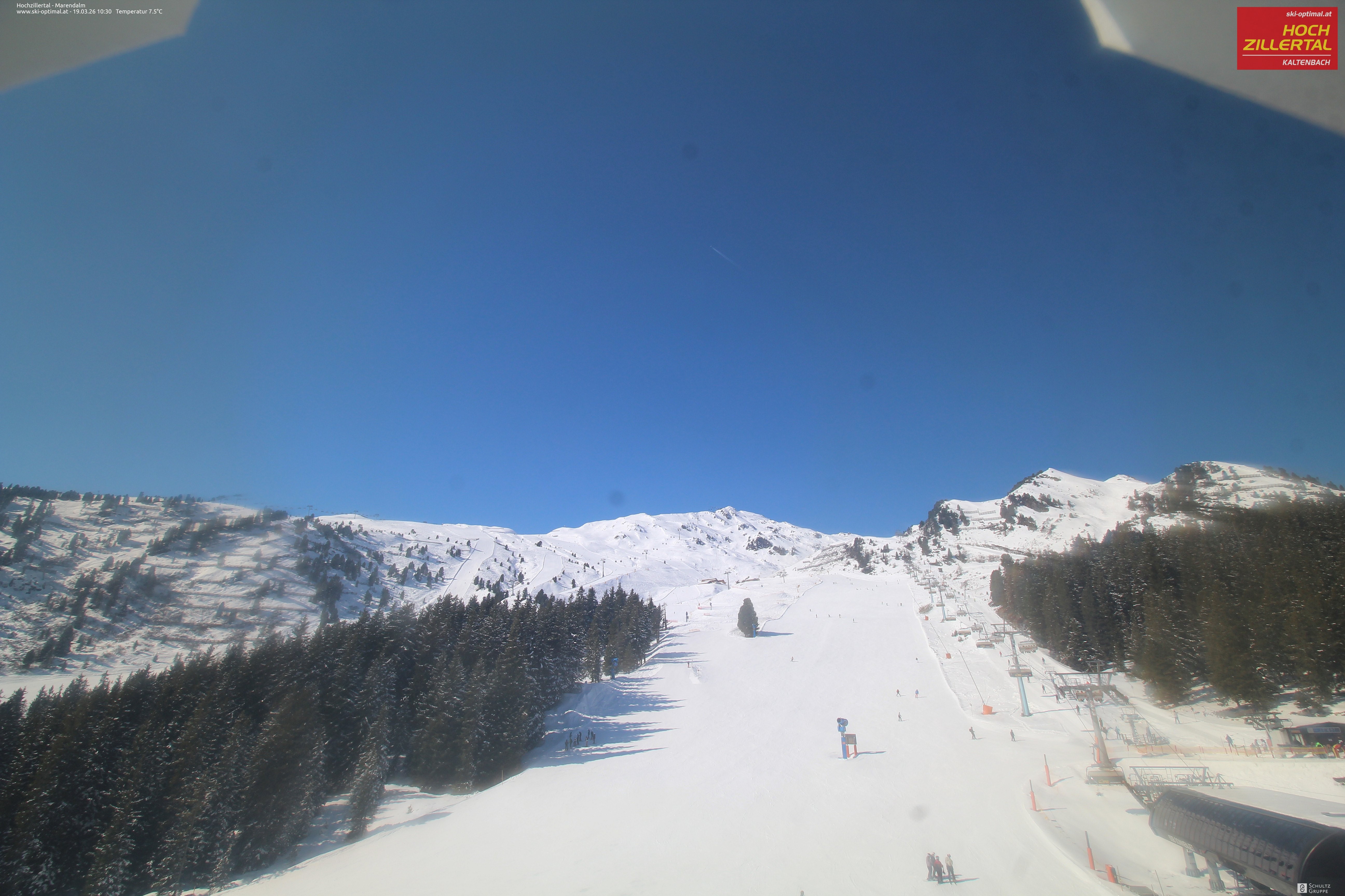 Archiv Foto Webcam Hochzillertal: Ausblick Marendalm