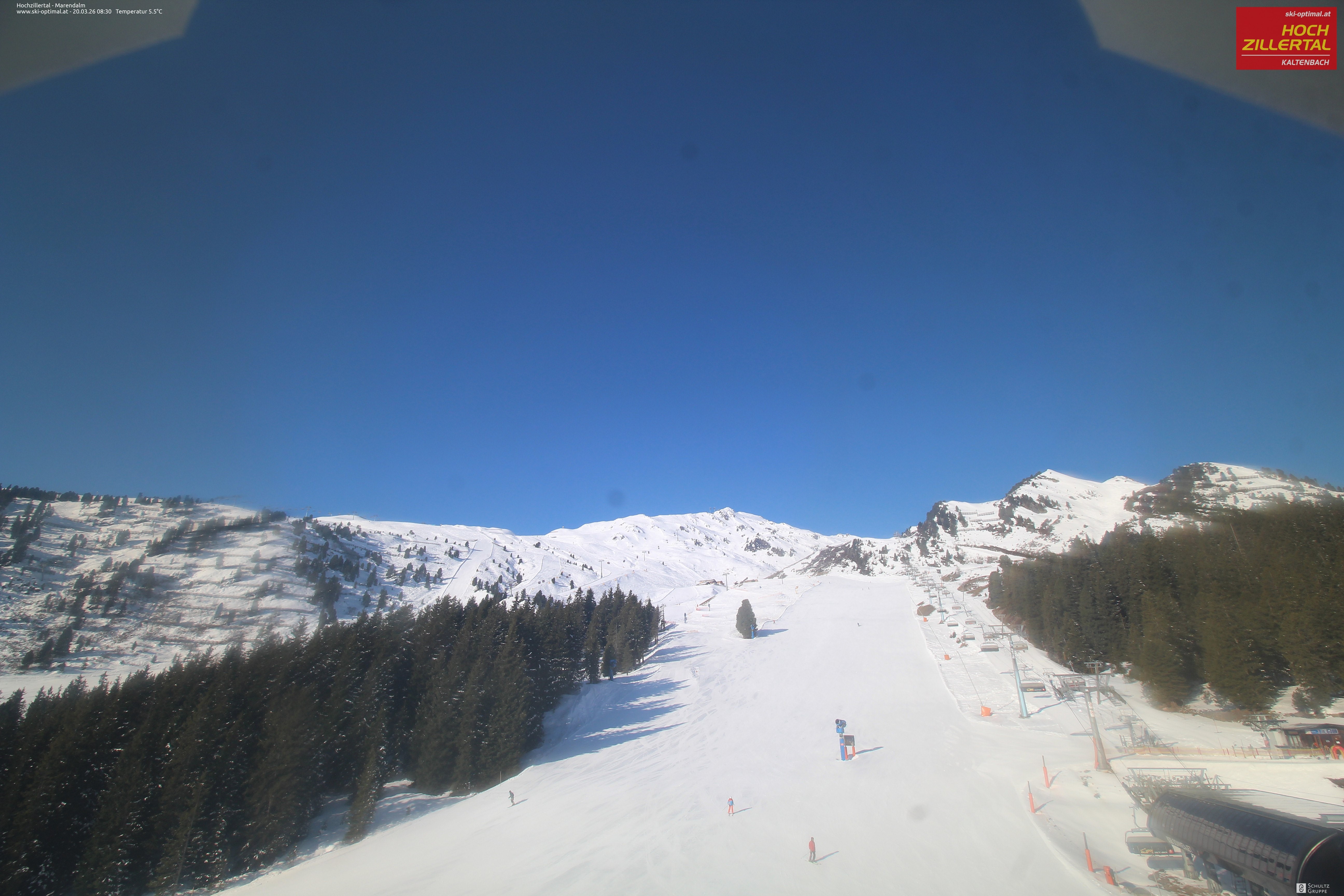 Archiv Foto Webcam Hochzillertal: Ausblick Marendalm