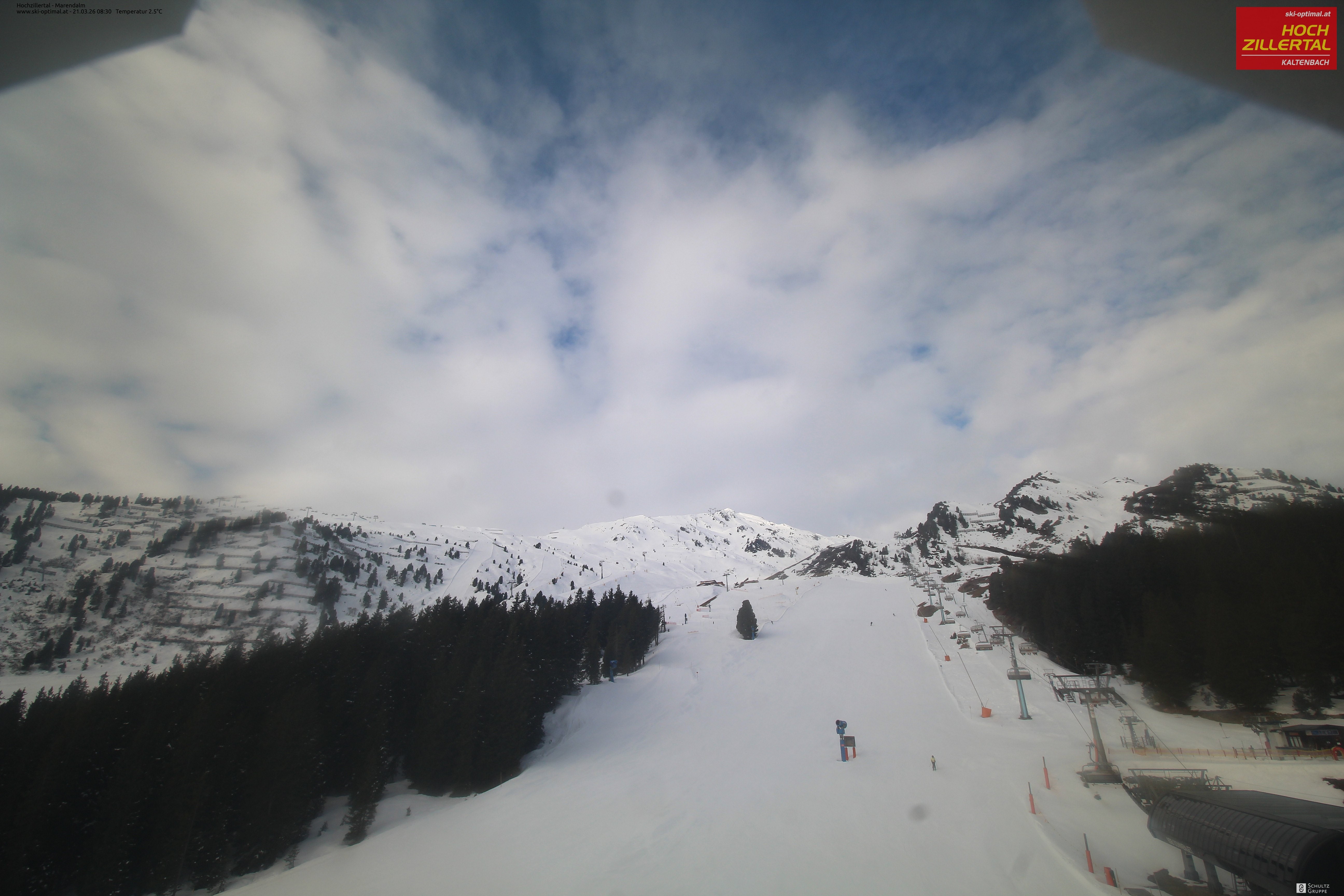 Archiv Foto Webcam Hochzillertal: Ausblick Marendalm