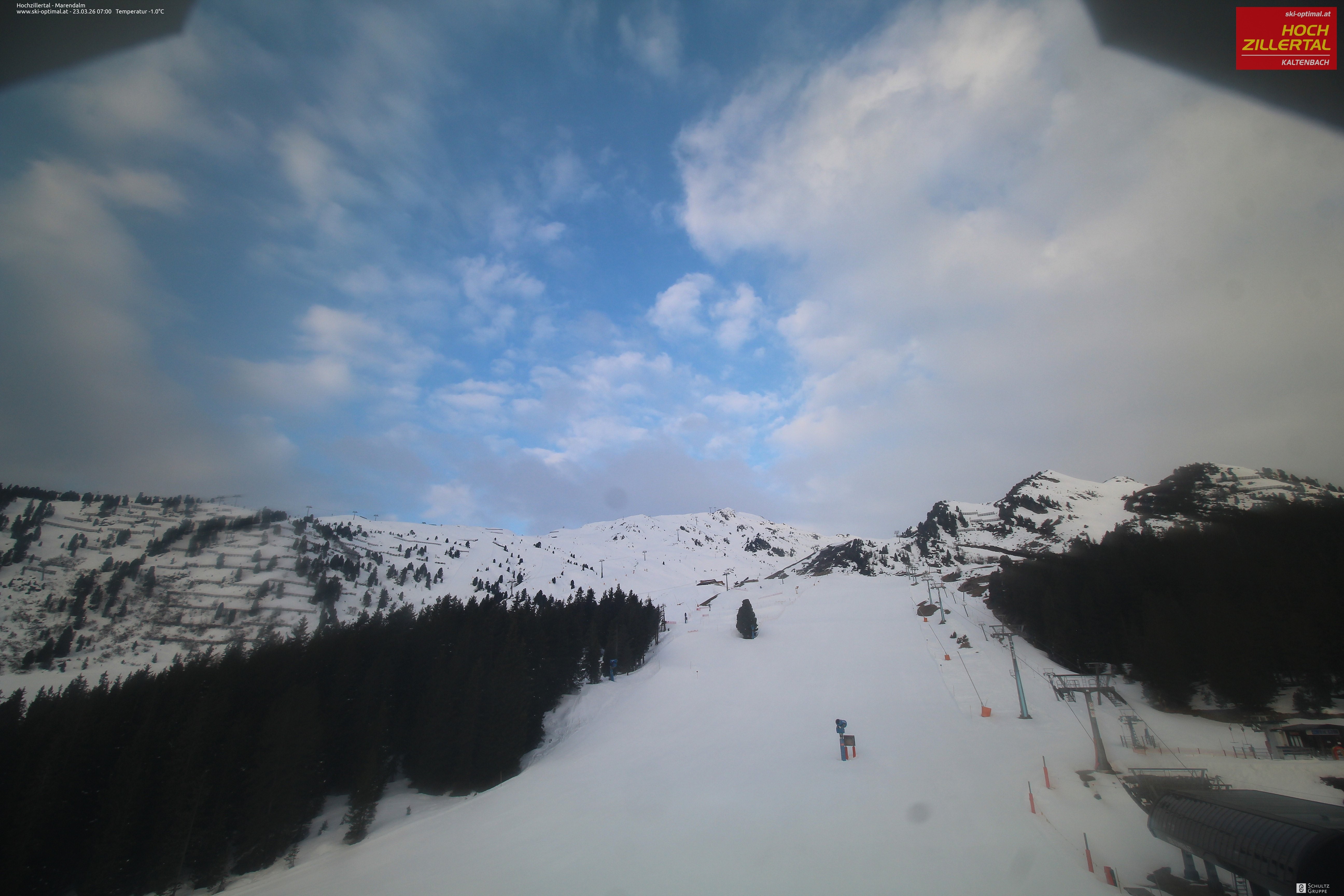 Archiv Foto Webcam Hochzillertal: Ausblick Marendalm