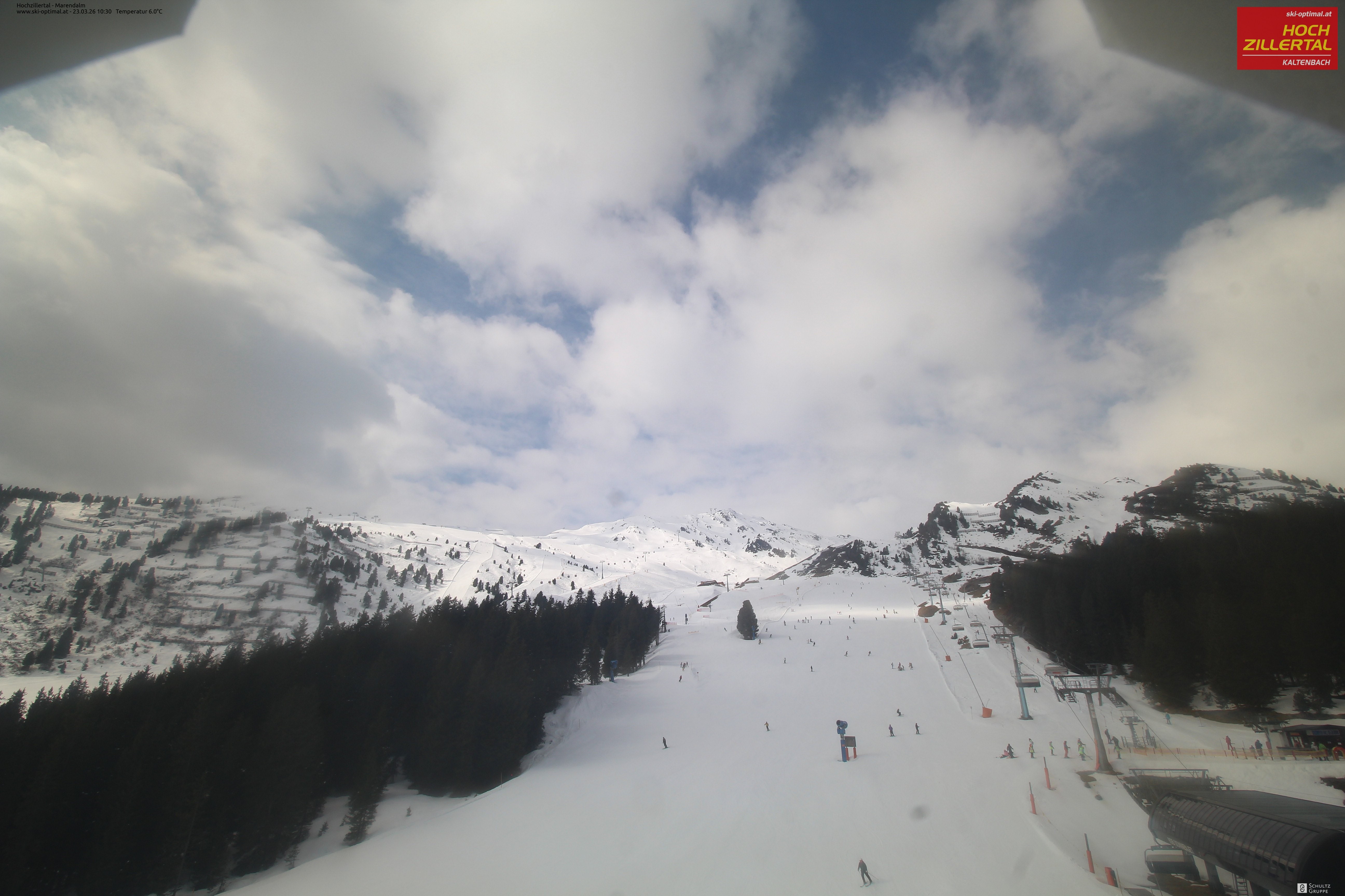Archiv Foto Webcam Hochzillertal: Ausblick Marendalm