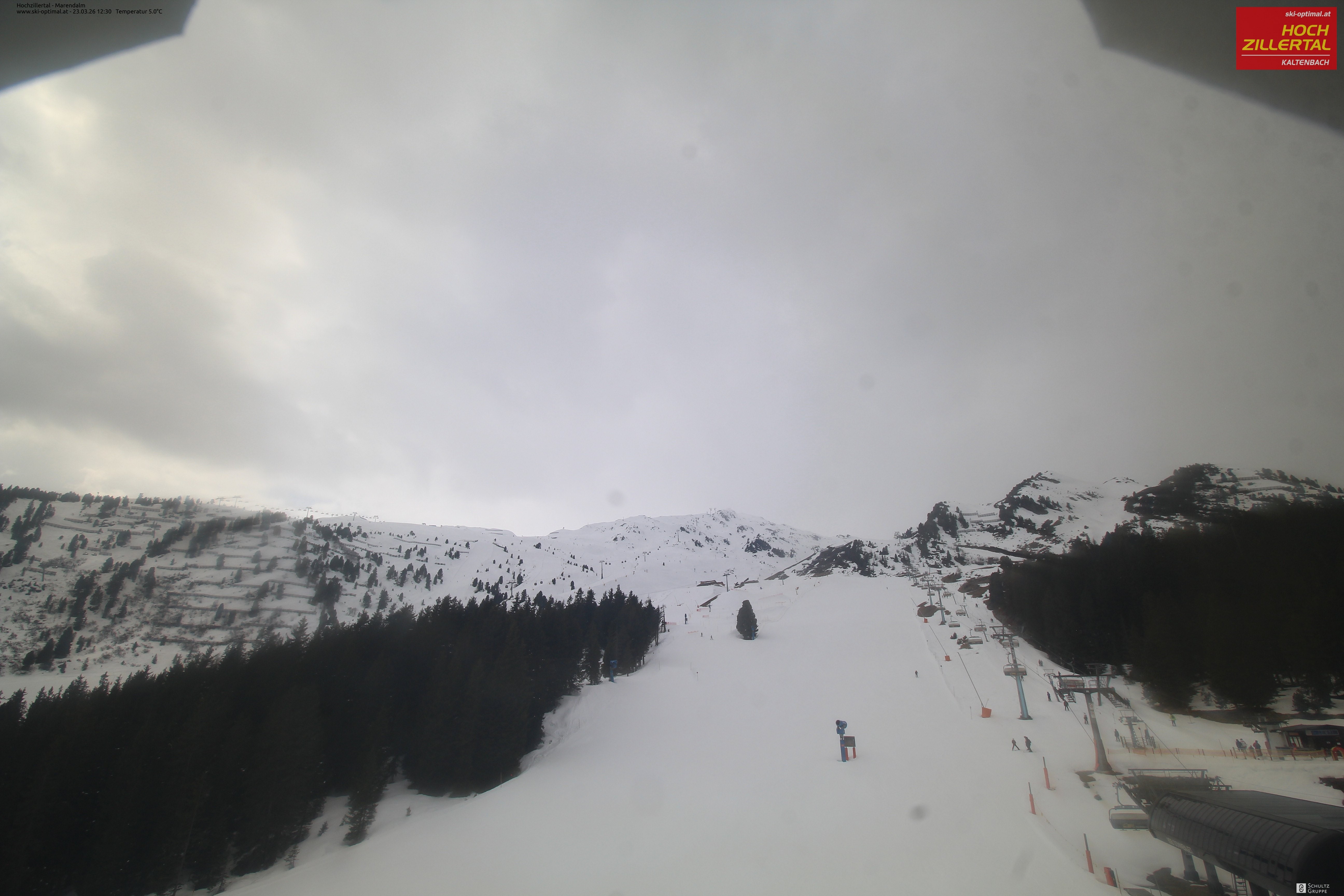 Archiv Foto Webcam Hochzillertal: Ausblick Marendalm