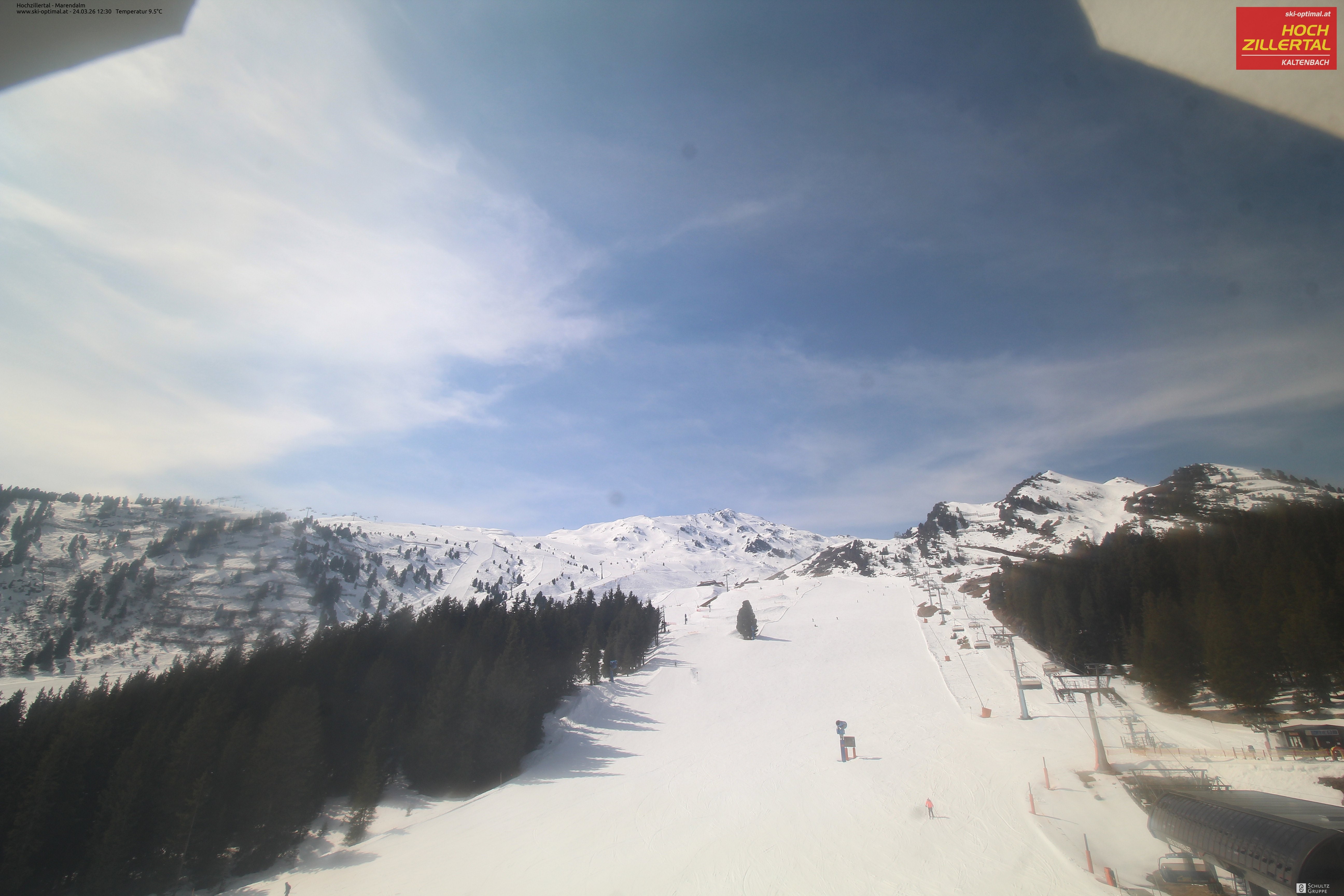 Archiv Foto Webcam Hochzillertal: Ausblick Marendalm