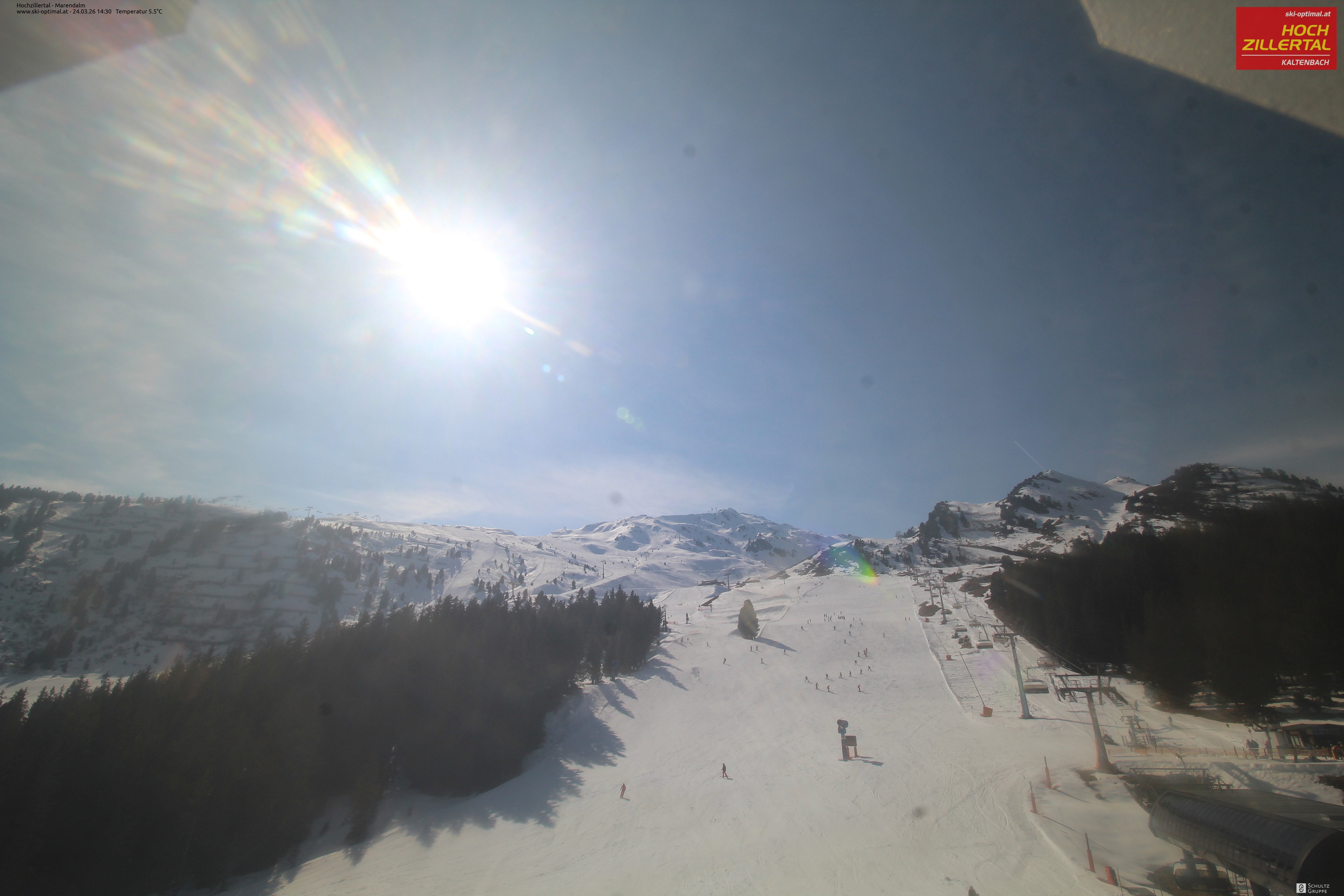 Archiv Foto Webcam Hochzillertal: Ausblick Marendalm