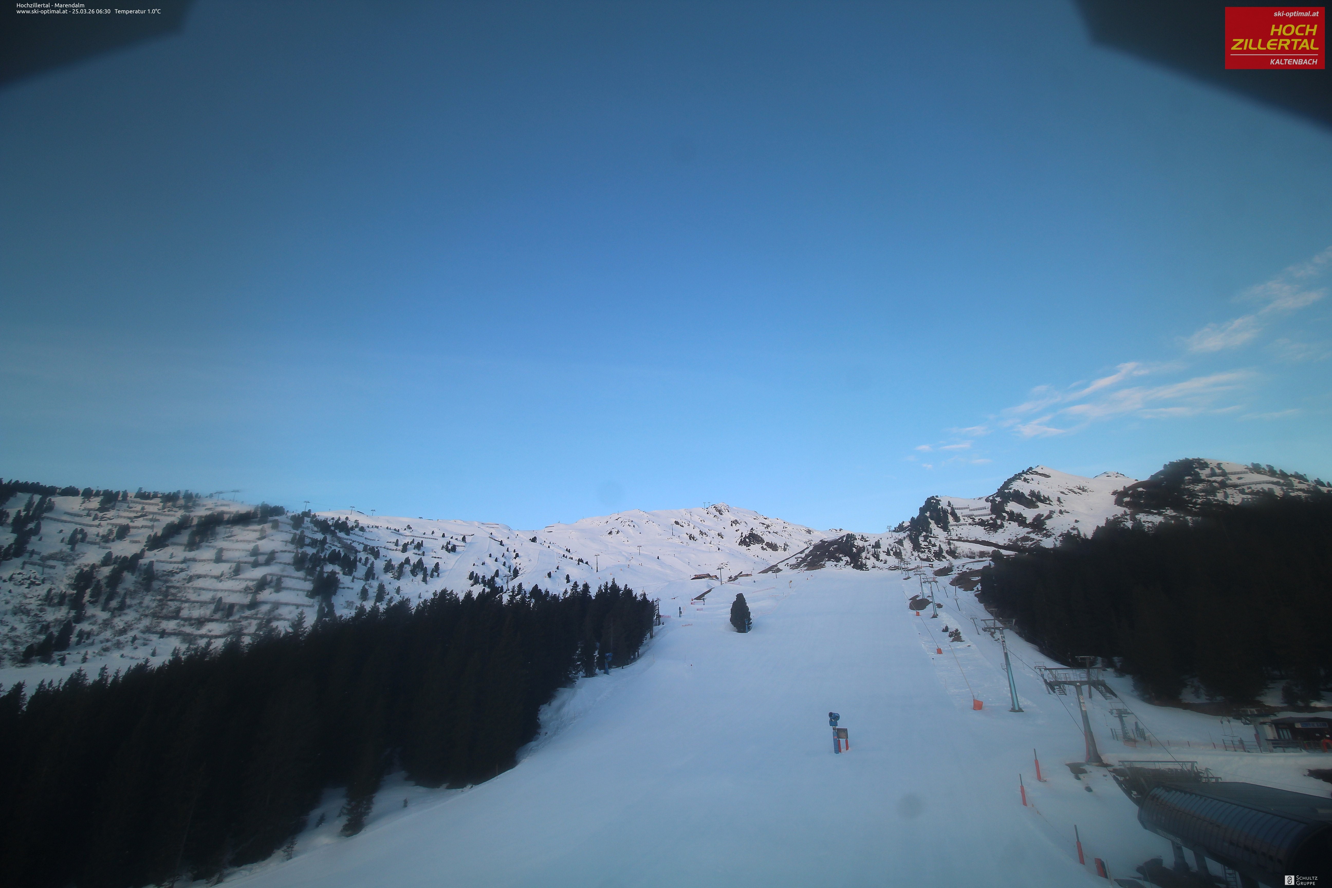 Archiv Foto Webcam Hochzillertal: Ausblick Marendalm