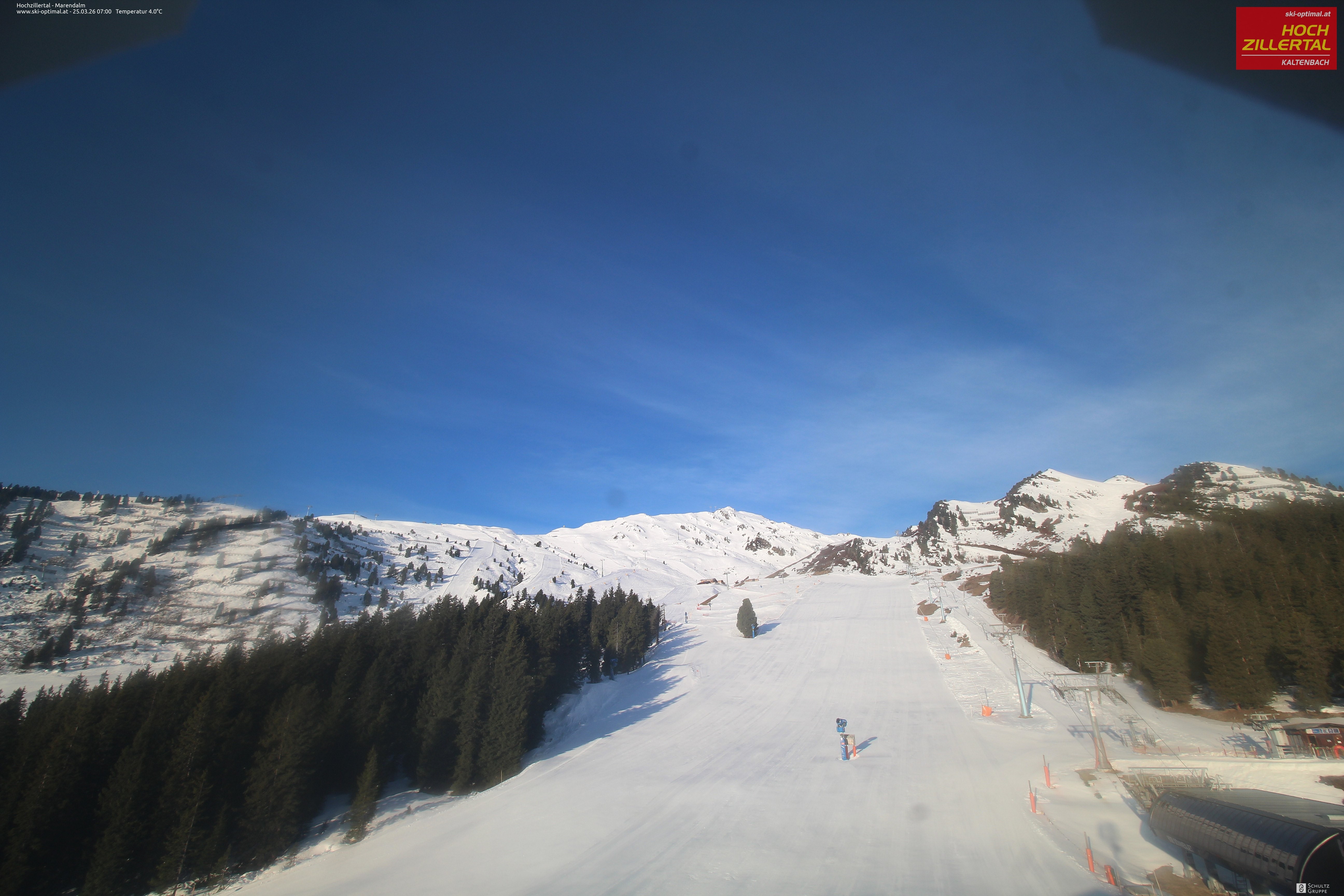 Archiv Foto Webcam Hochzillertal: Ausblick Marendalm