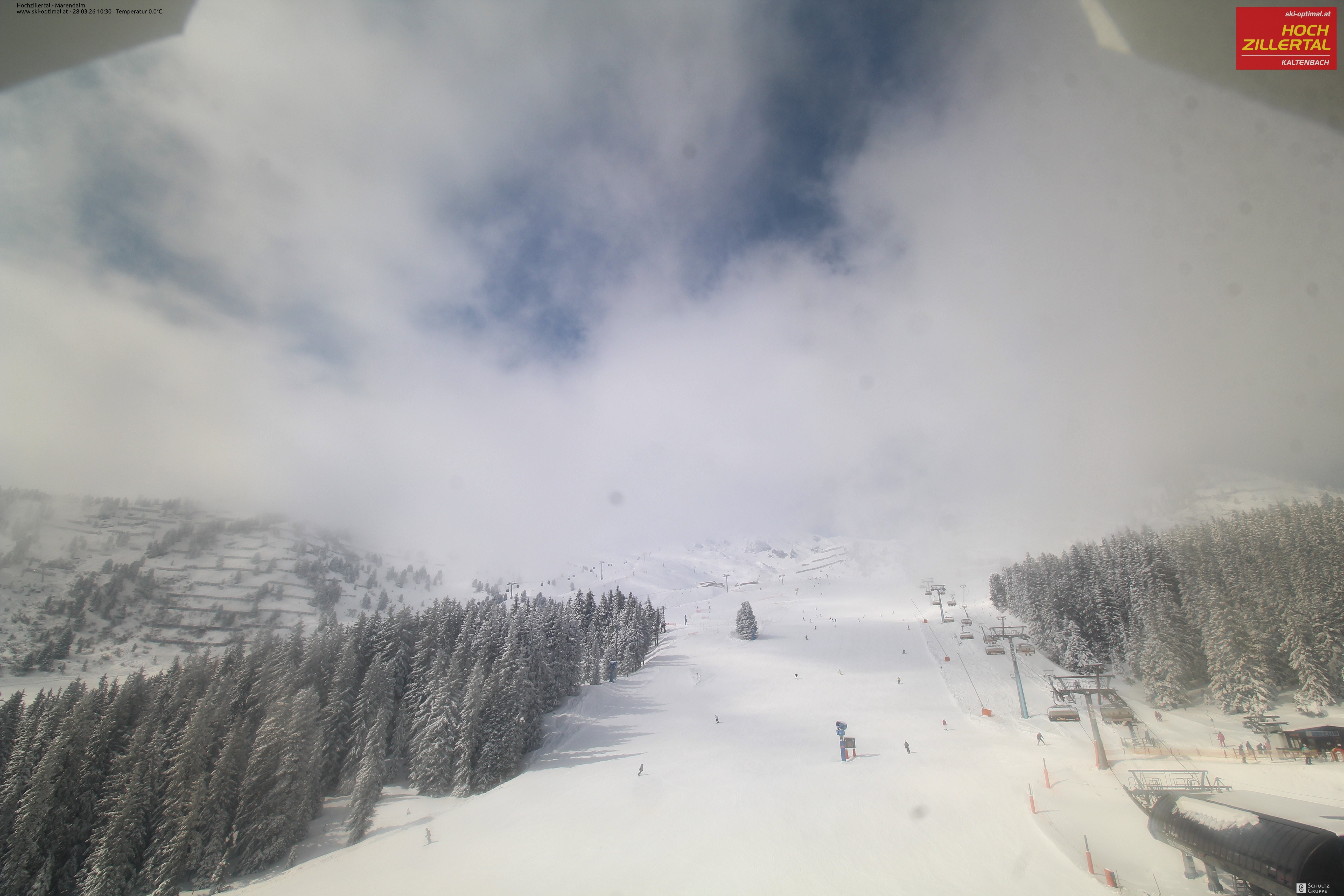 Archiv Foto Webcam Hochzillertal: Ausblick Marendalm