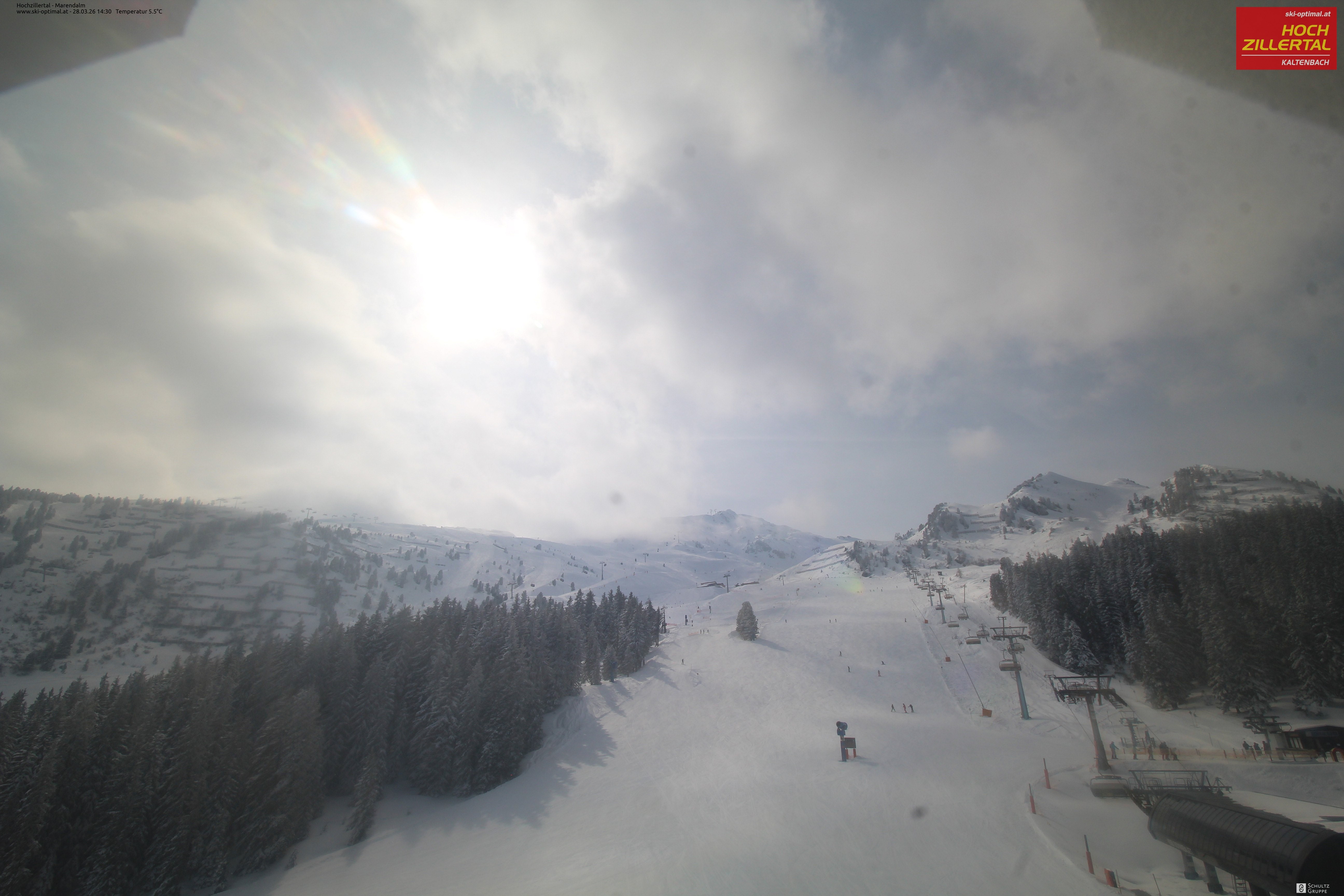 Archiv Foto Webcam Hochzillertal: Ausblick Marendalm