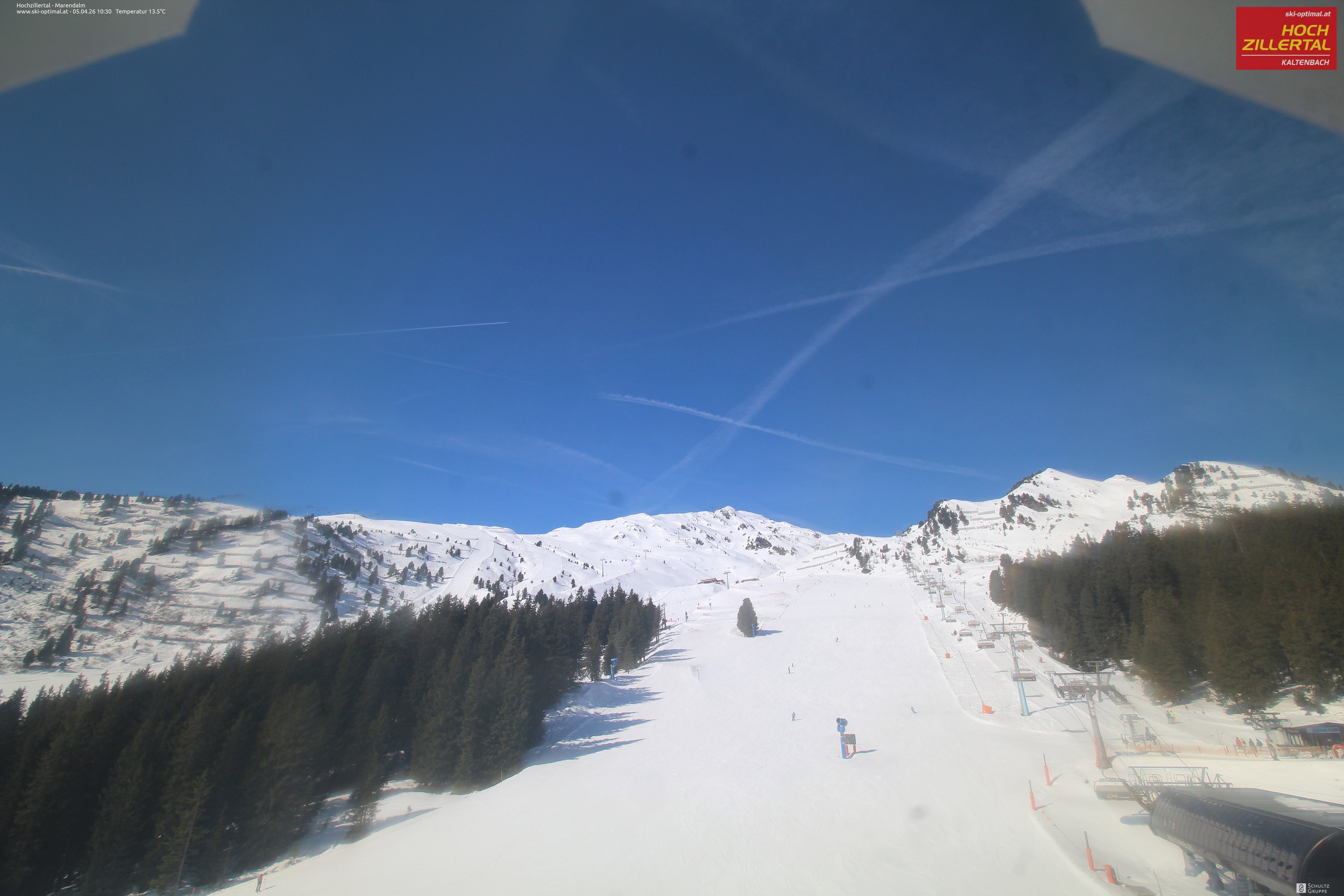 Archiv Foto Webcam Hochzillertal: Ausblick Marendalm