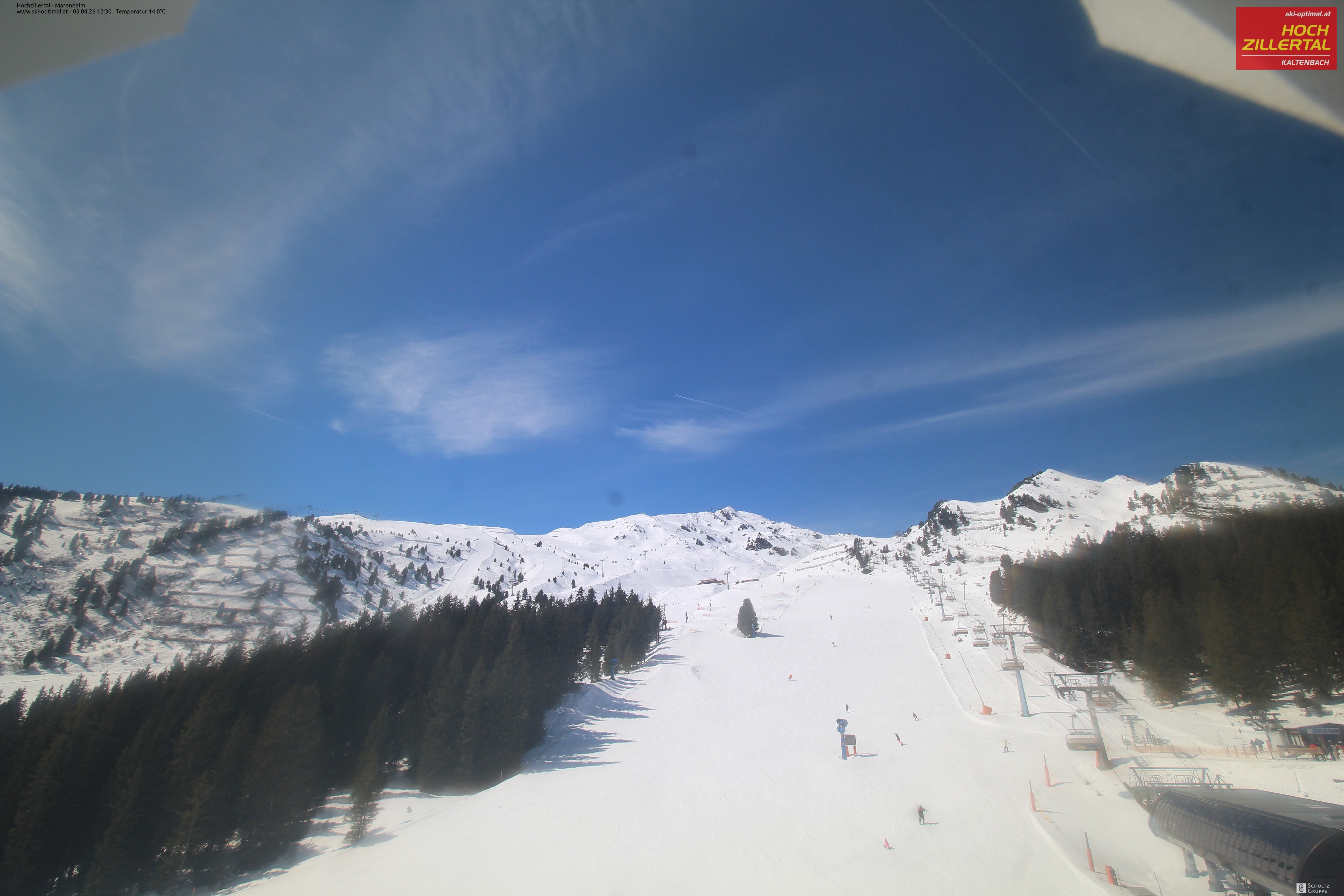 Archiv Foto Webcam Hochzillertal: Ausblick Marendalm