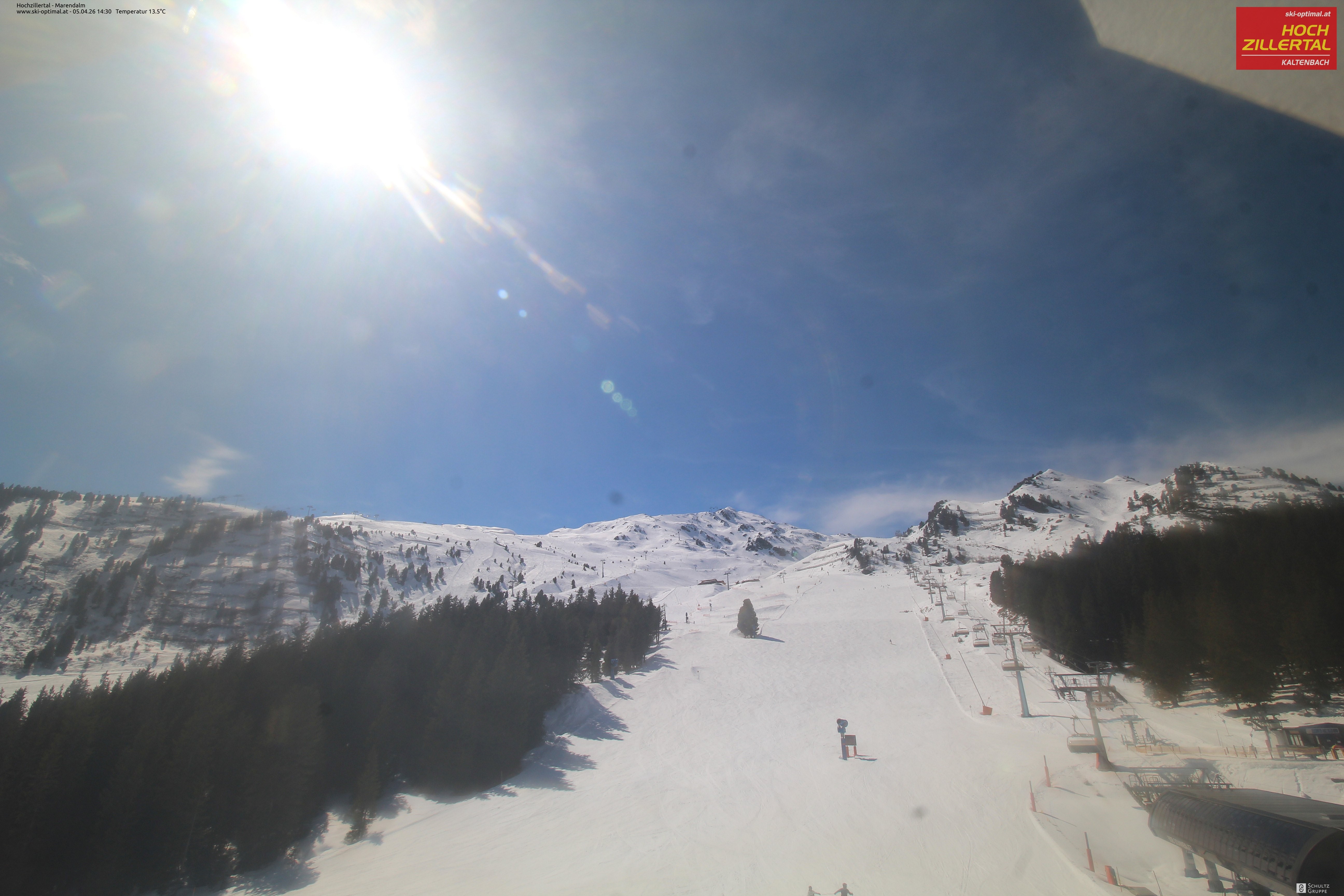 Archiv Foto Webcam Hochzillertal: Ausblick Marendalm