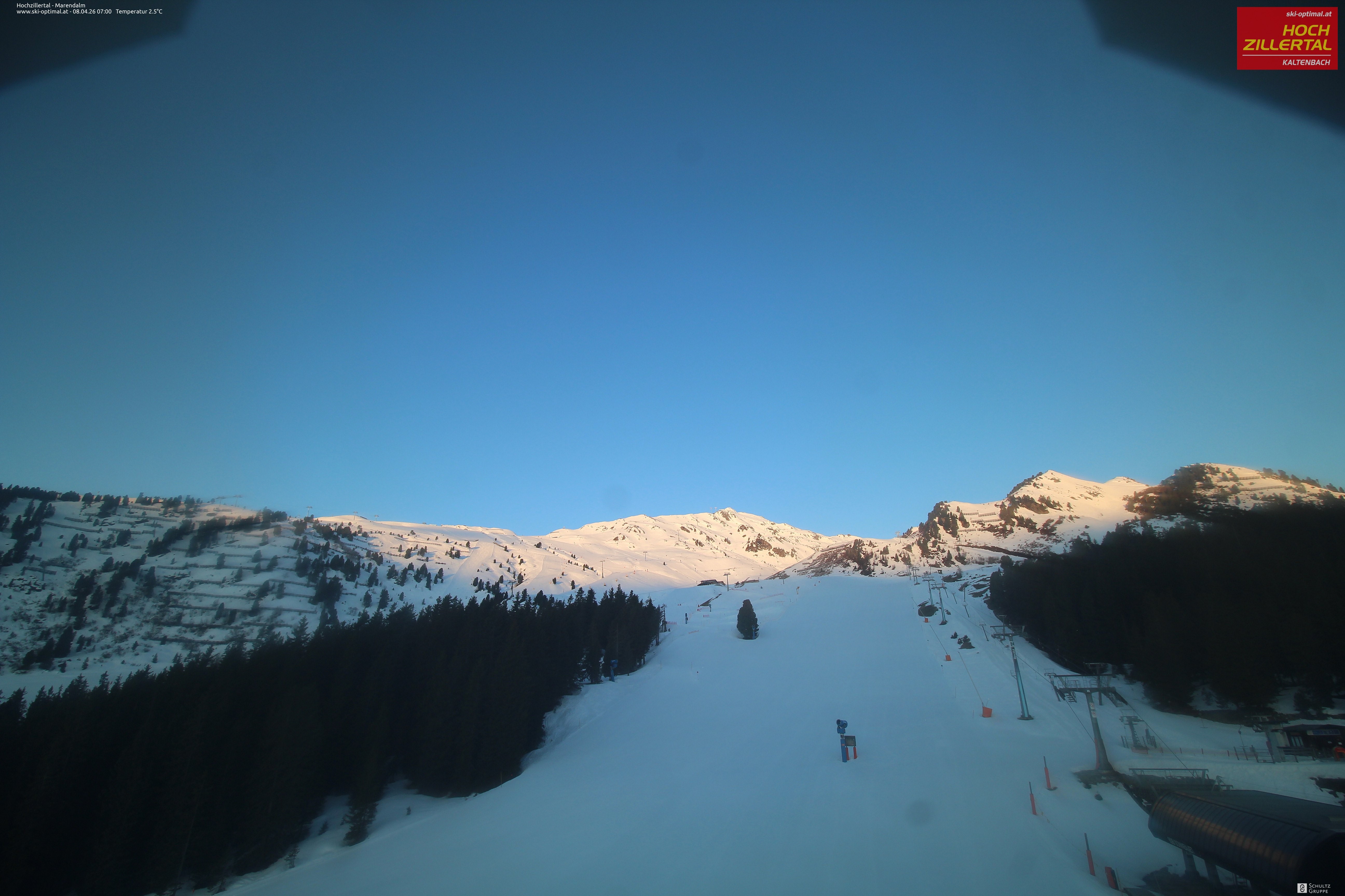 Archived image Webcam Hochzillertal - View from Marendalm