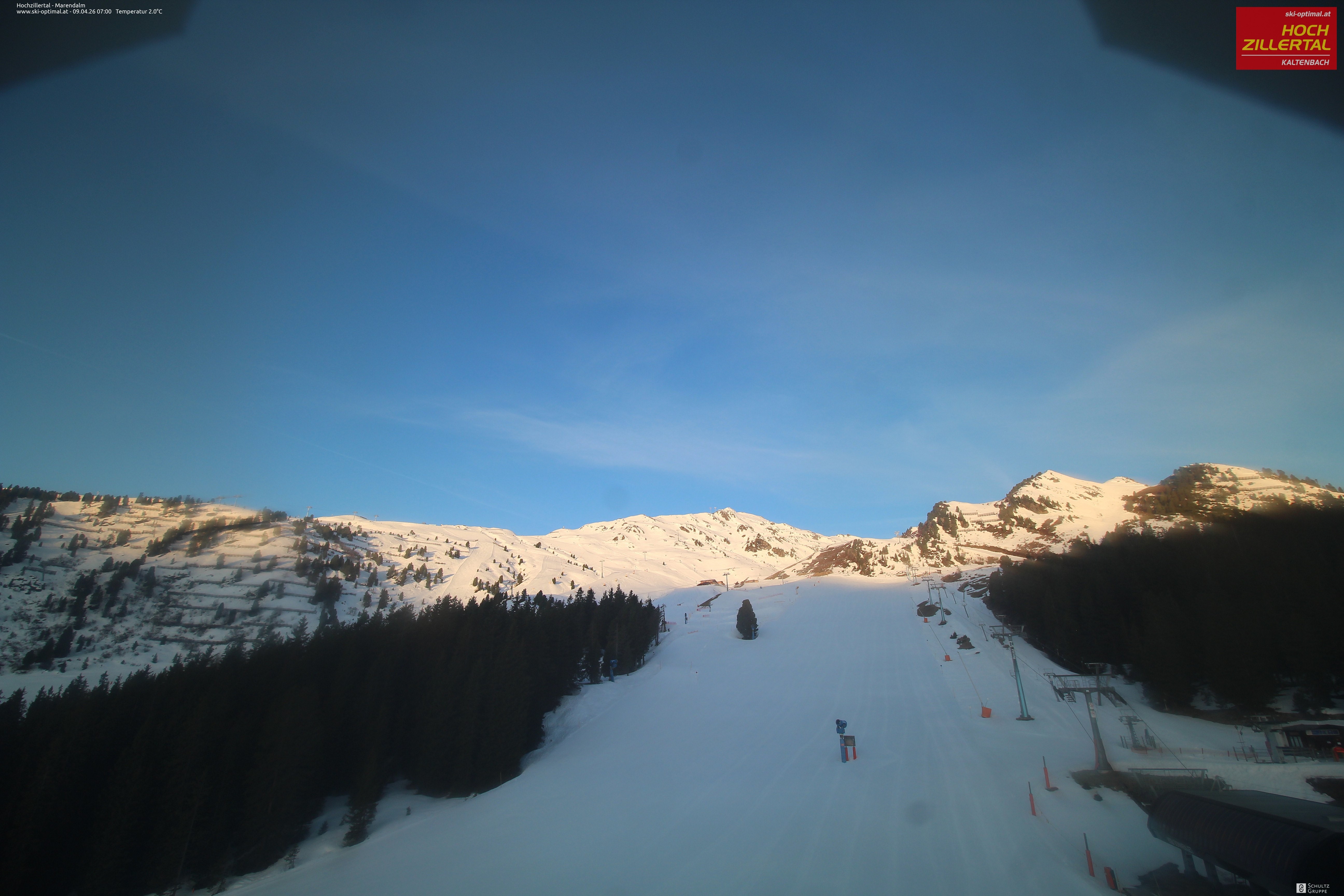 Archiv Foto Webcam Hochzillertal: Ausblick Marendalm