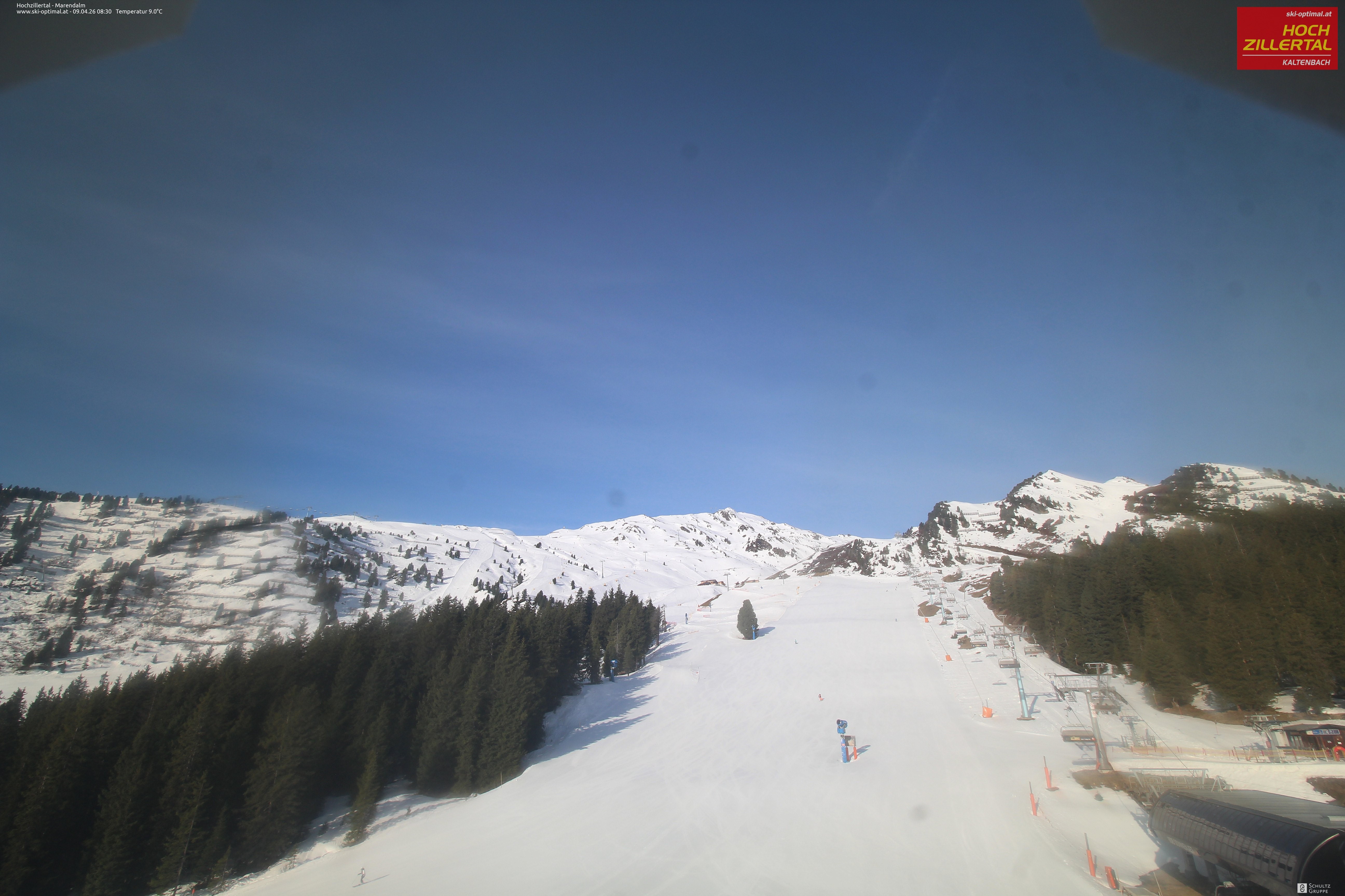 Archiv Foto Webcam Hochzillertal: Ausblick Marendalm
