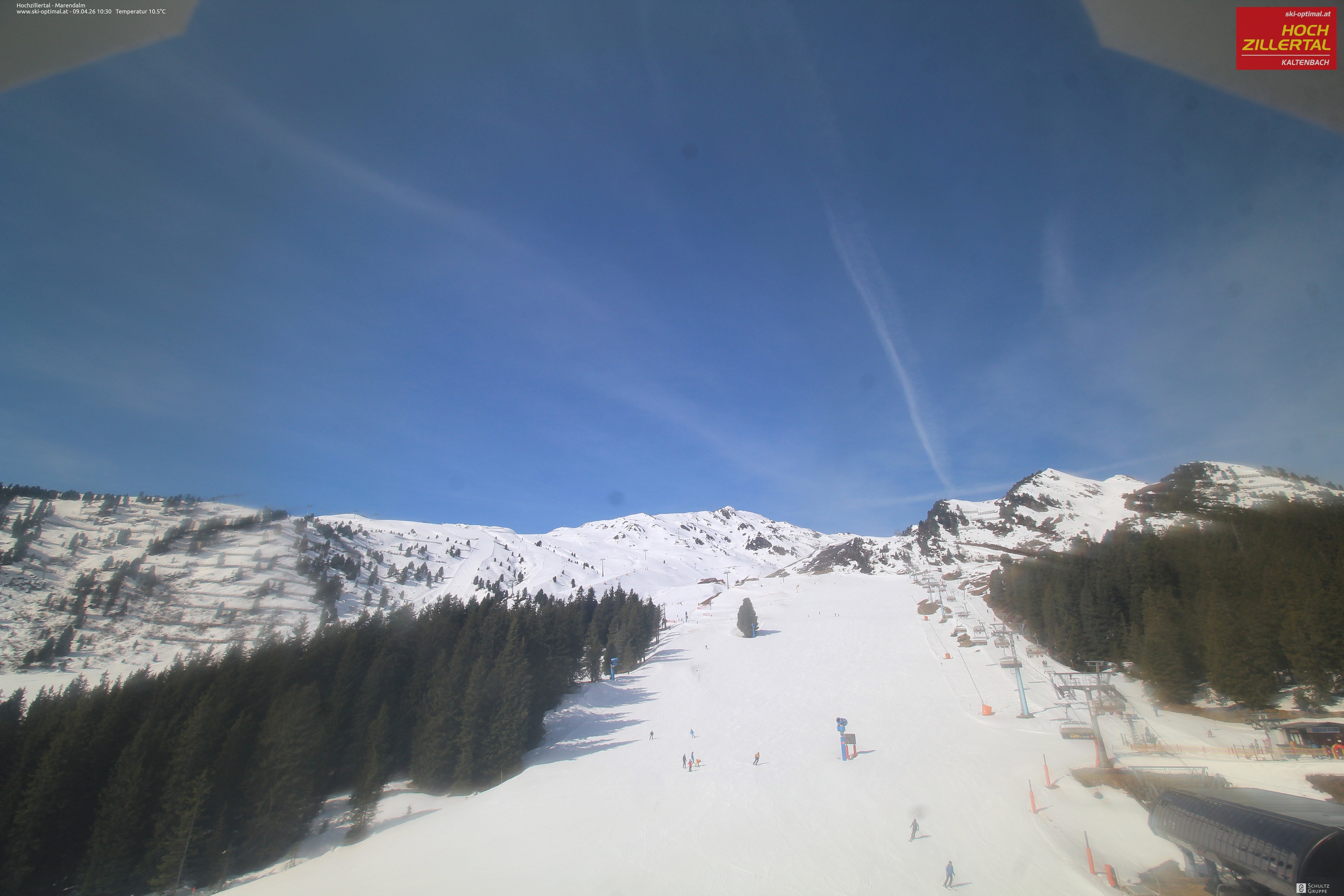 Archiv Foto Webcam Hochzillertal: Ausblick Marendalm
