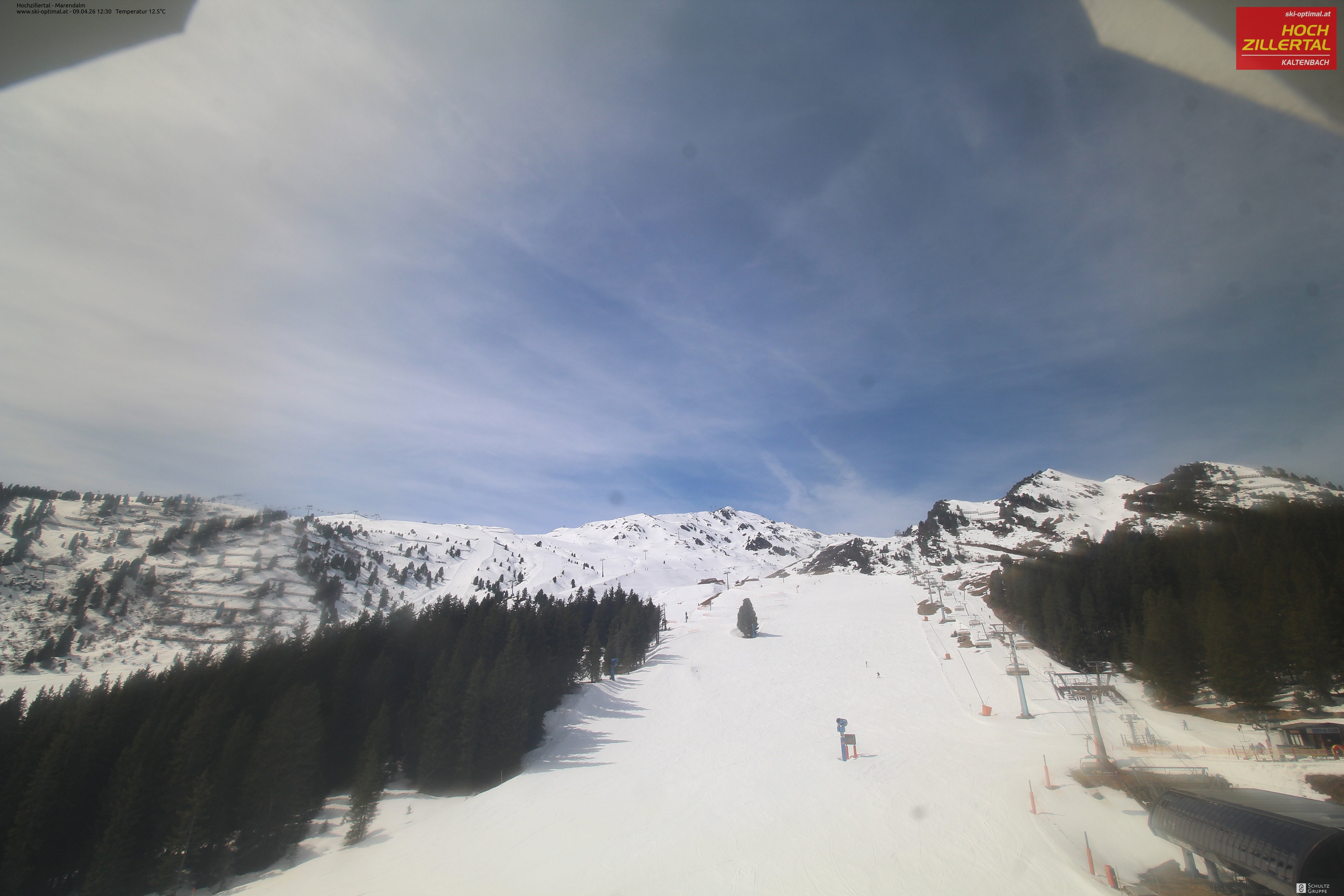 Archiv Foto Webcam Hochzillertal: Ausblick Marendalm