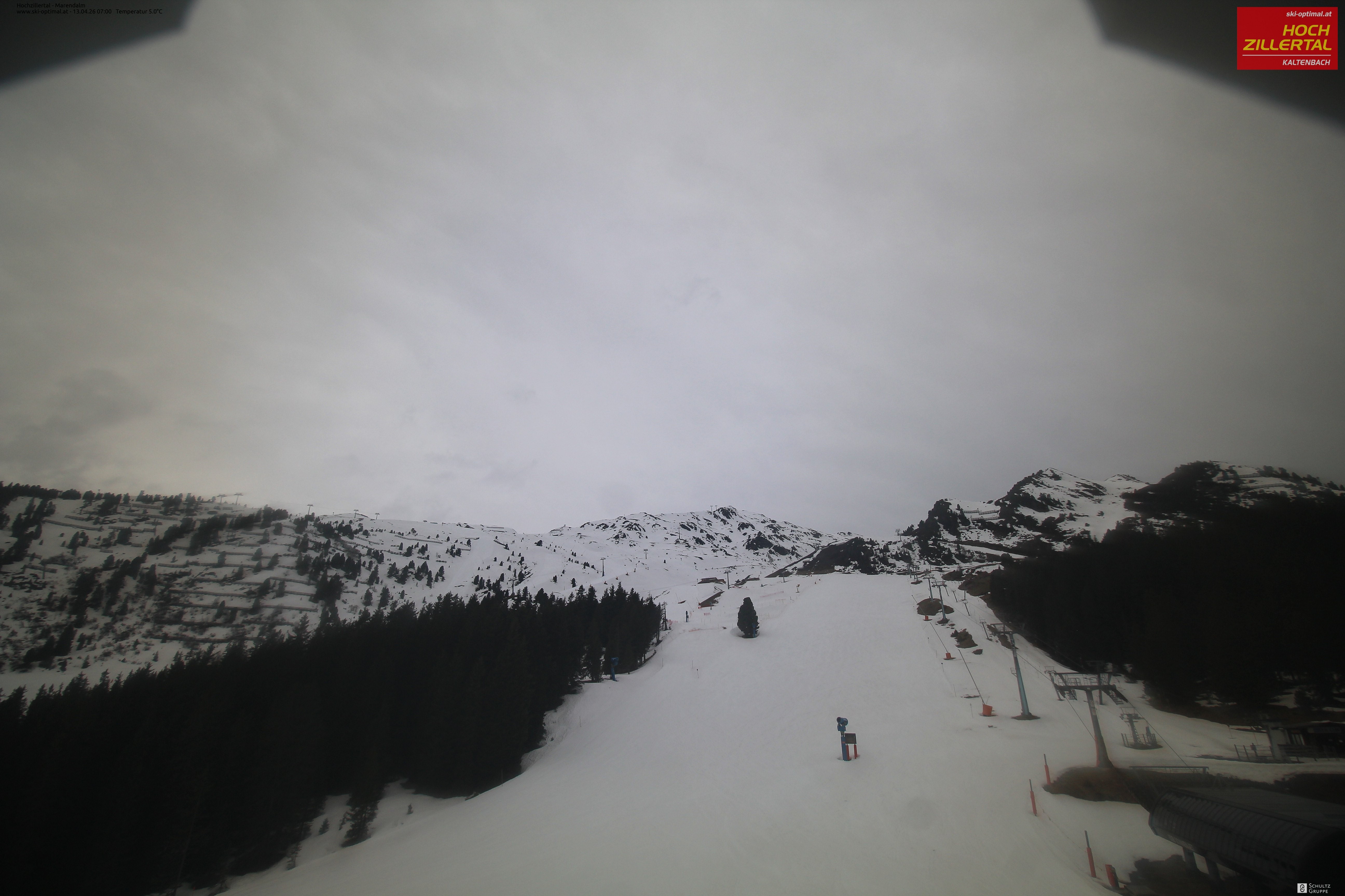Archiv Foto Webcam Hochzillertal: Ausblick Marendalm