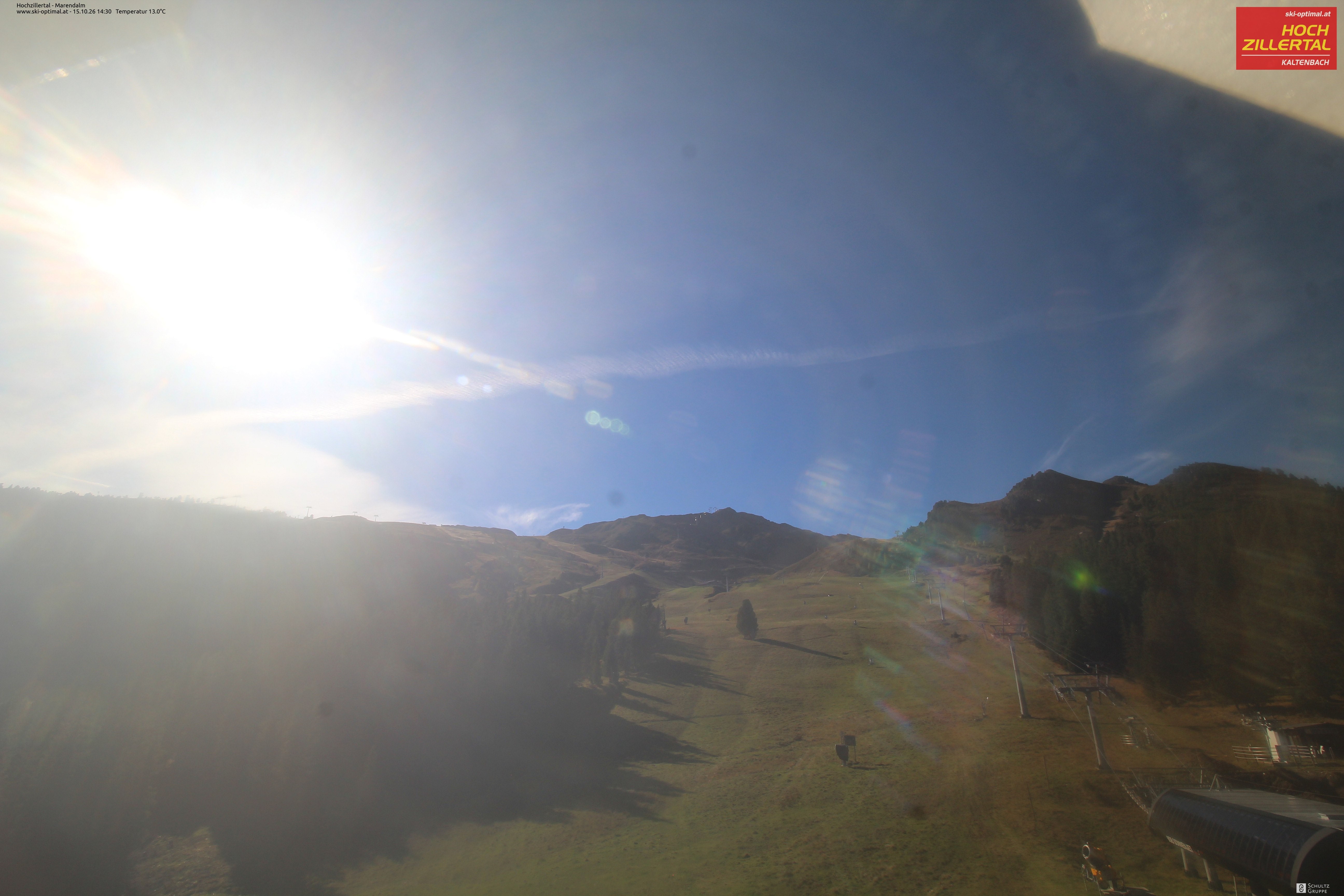 Archiv Foto Webcam Hochzillertal: Ausblick Marendalm