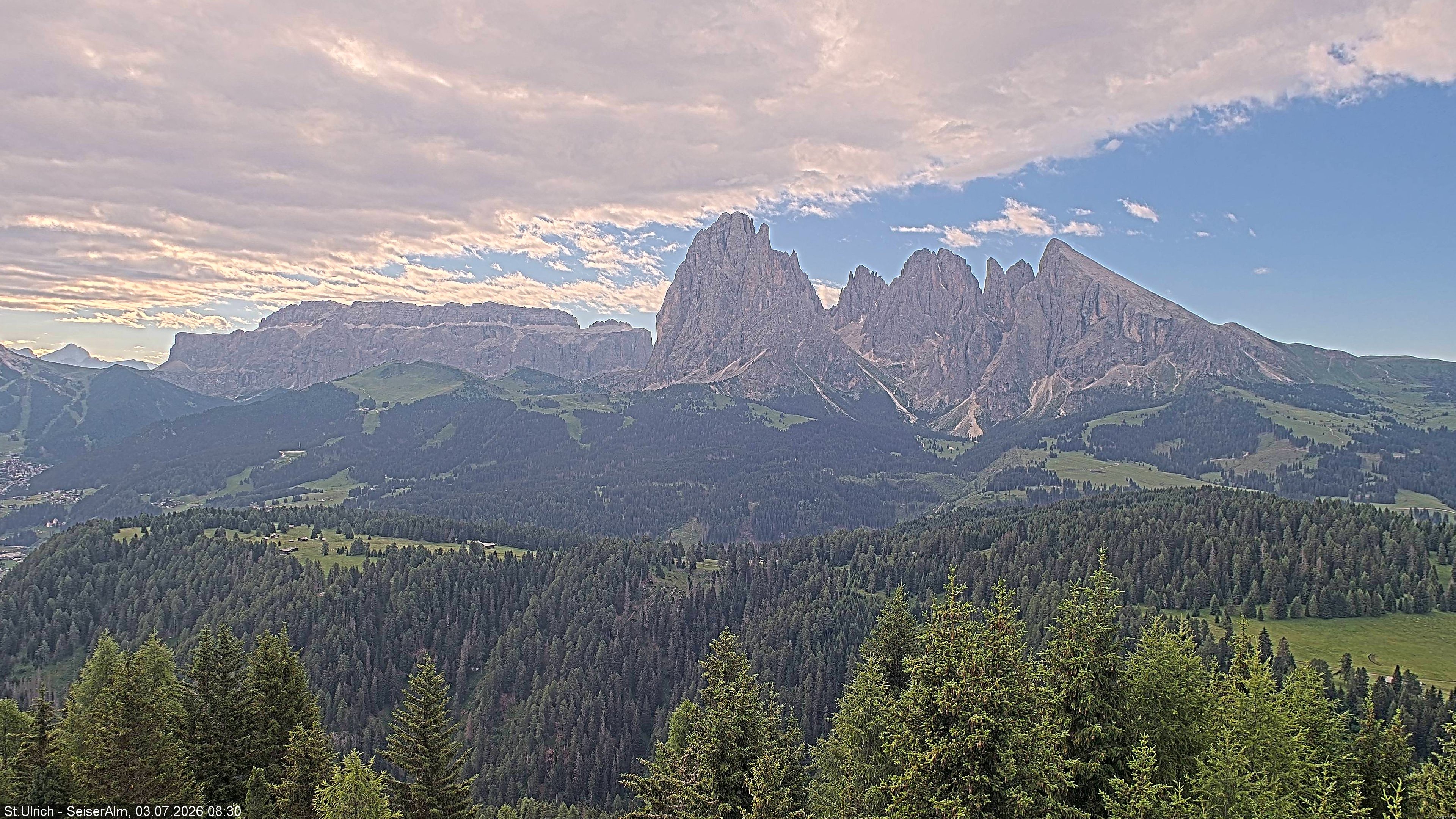 Archived image Webcam Vista Alpe di Siusi