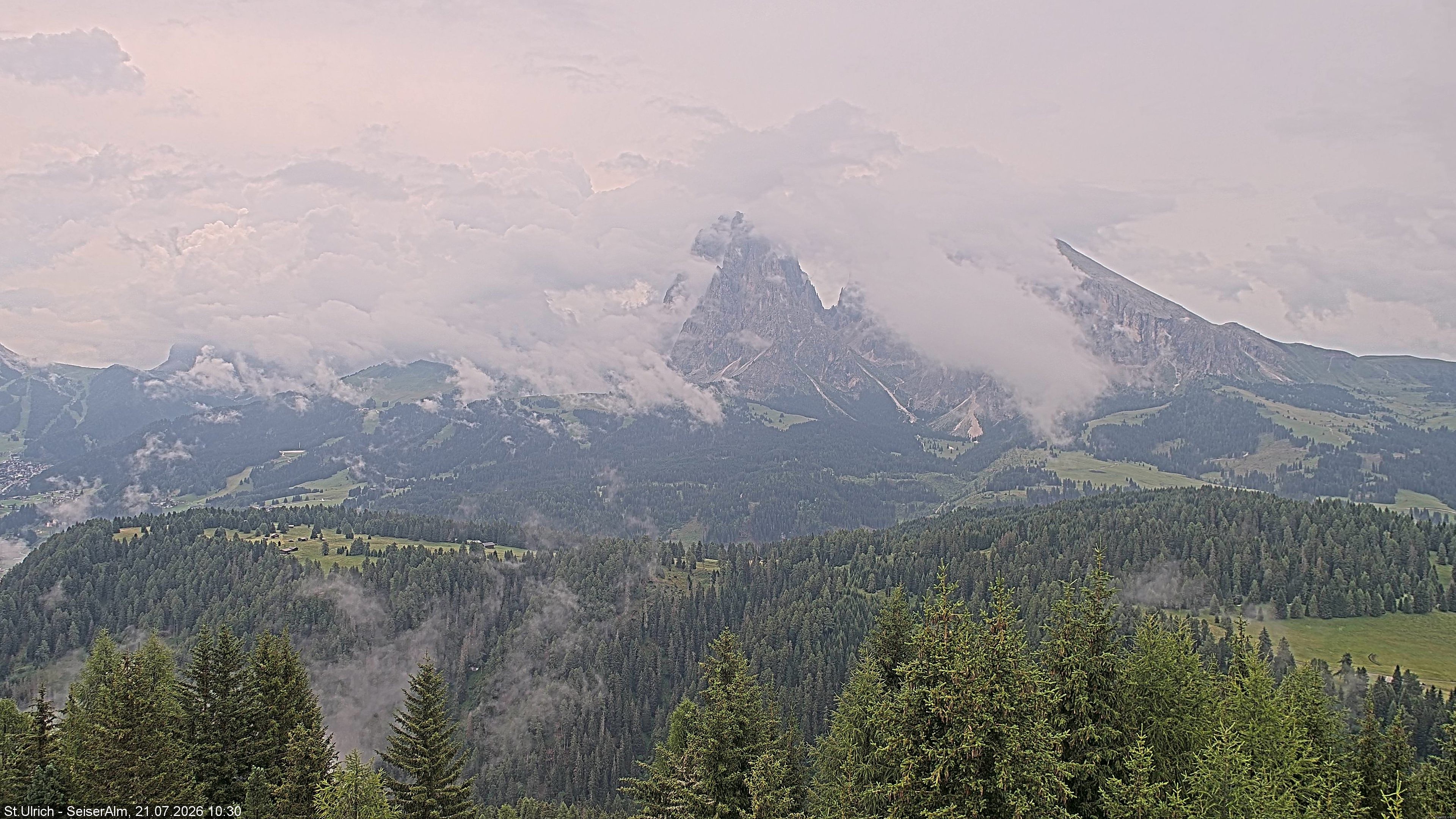 Archived image Webcam Vista Alpe di Siusi