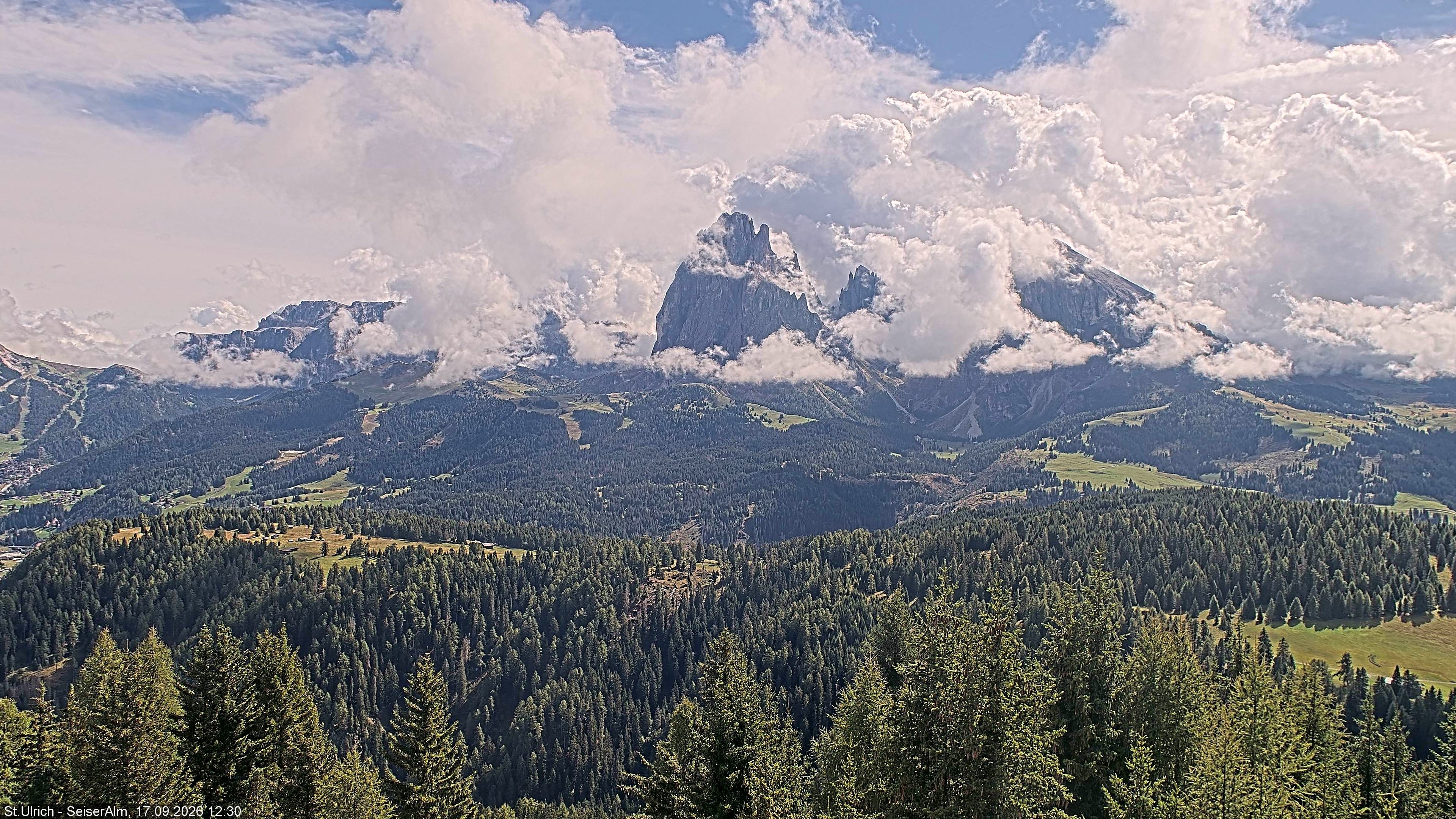 Archived image Webcam Vista Alpe di Siusi
