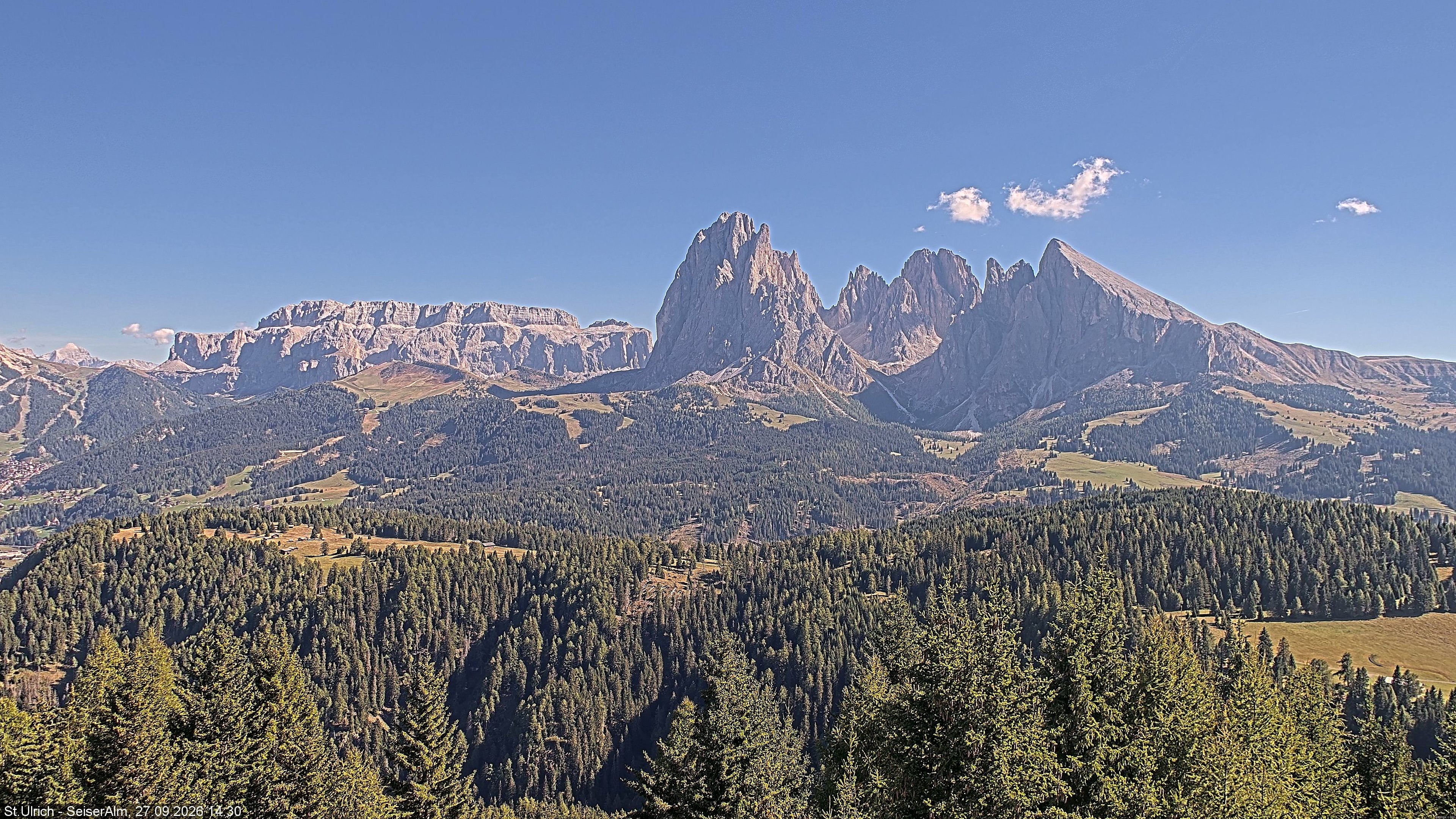 Archived image Webcam Vista Alpe di Siusi
