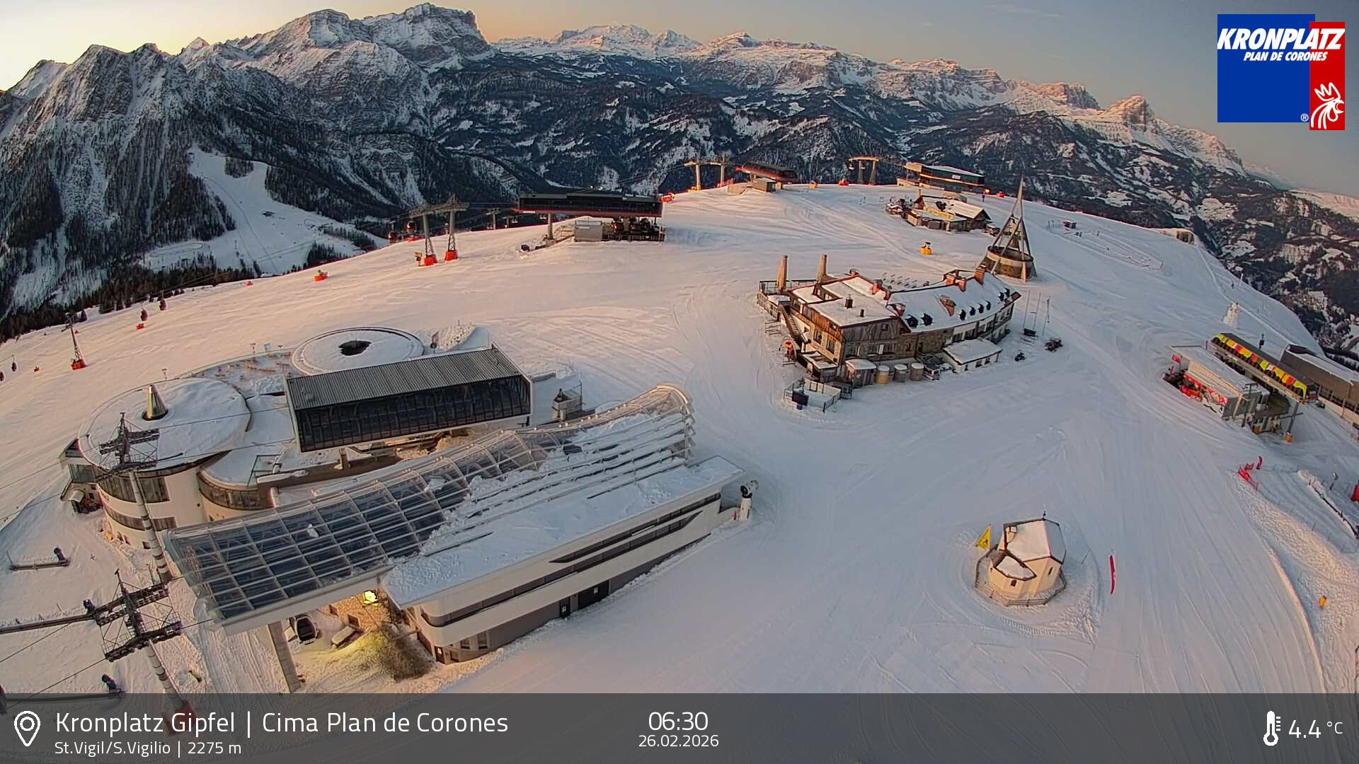 Archived image Webcam Kronplatz - San Vigilio, South Tyrol
