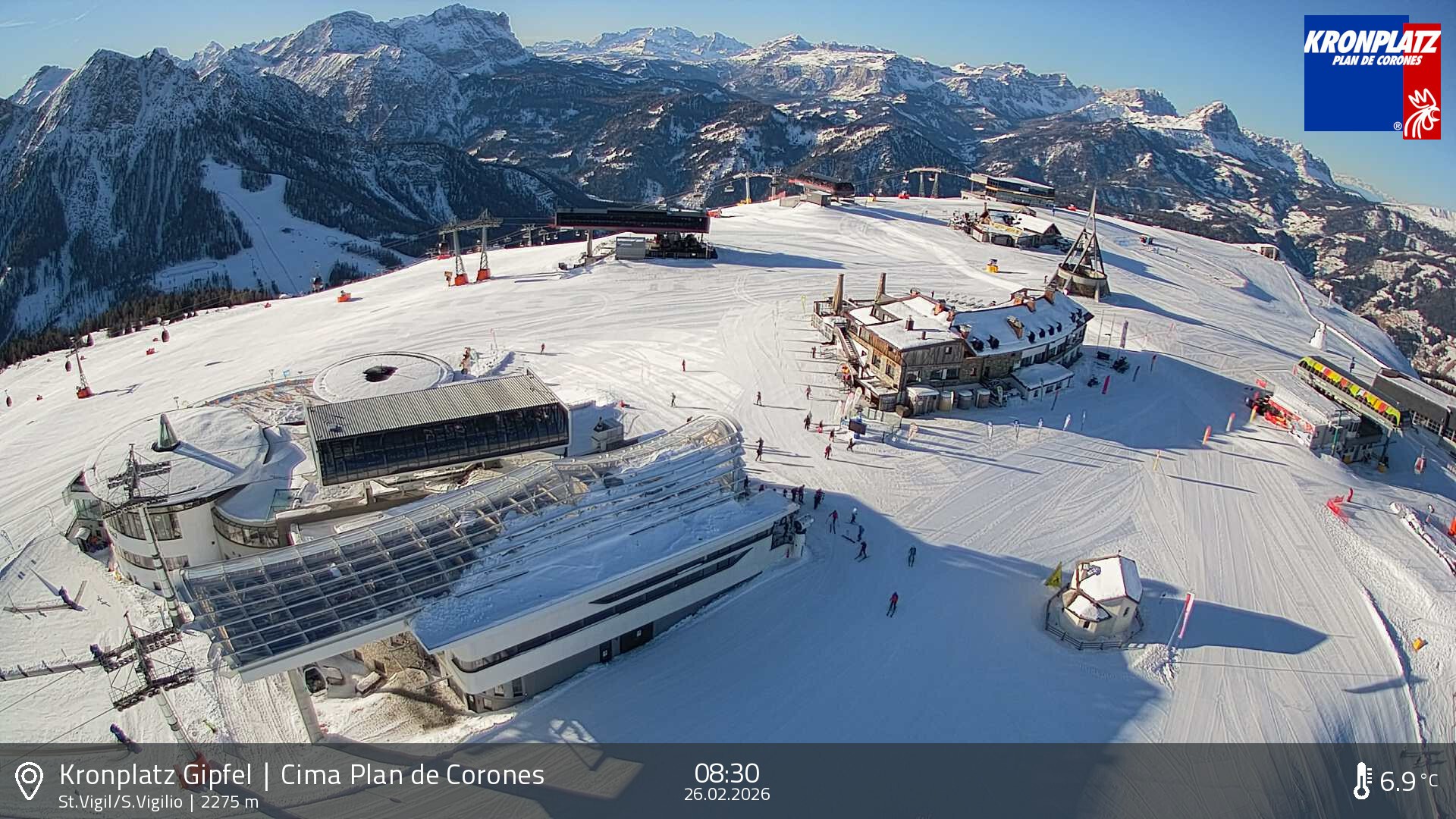 Archived image Webcam Kronplatz - San Vigilio, South Tyrol