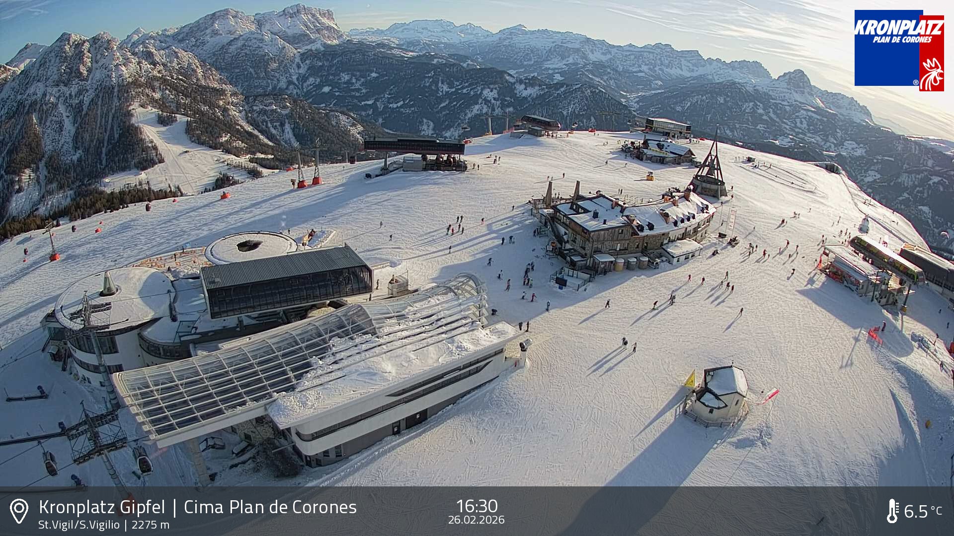 Archived image Webcam Kronplatz - San Vigilio, South Tyrol