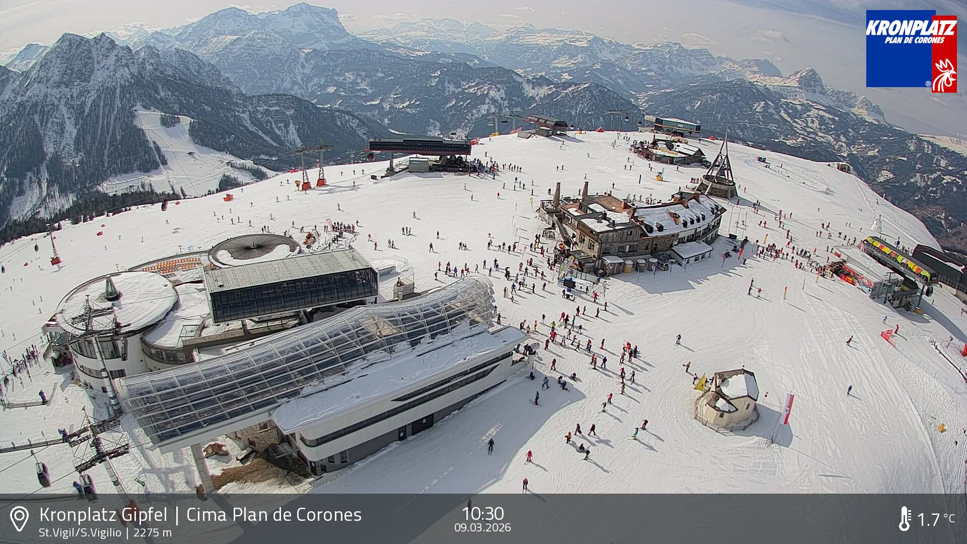 Archiv Foto Webcam Kronplatz - St. Vigil, Südtirol