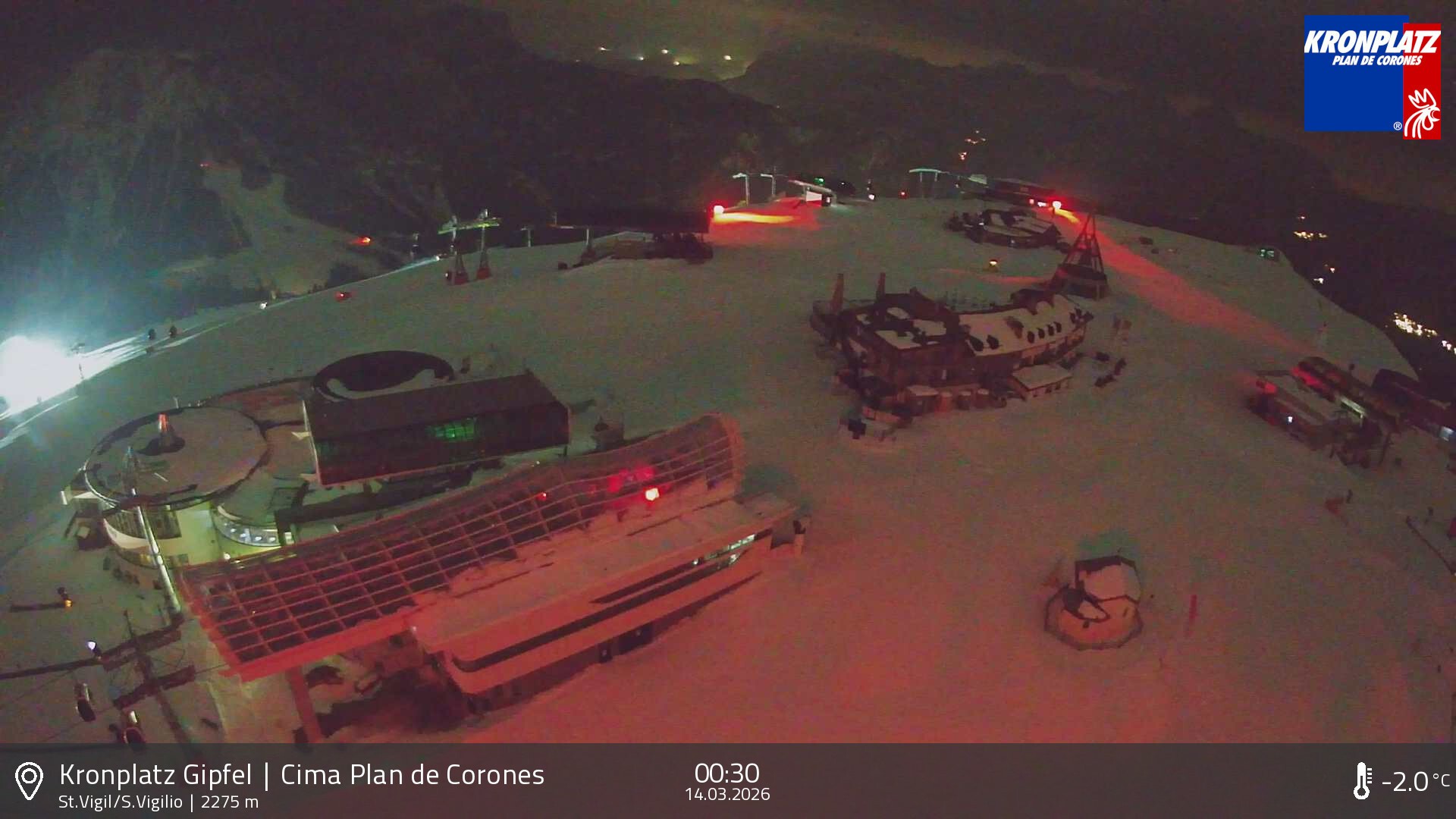 Archived image Webcam Kronplatz - San Vigilio, South Tyrol