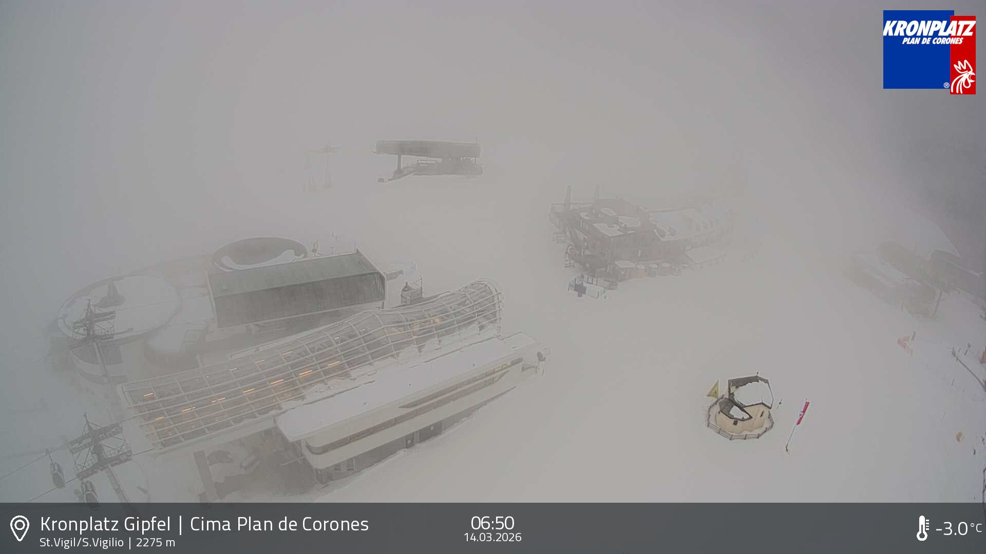 Archived image Webcam Kronplatz - San Vigilio, South Tyrol