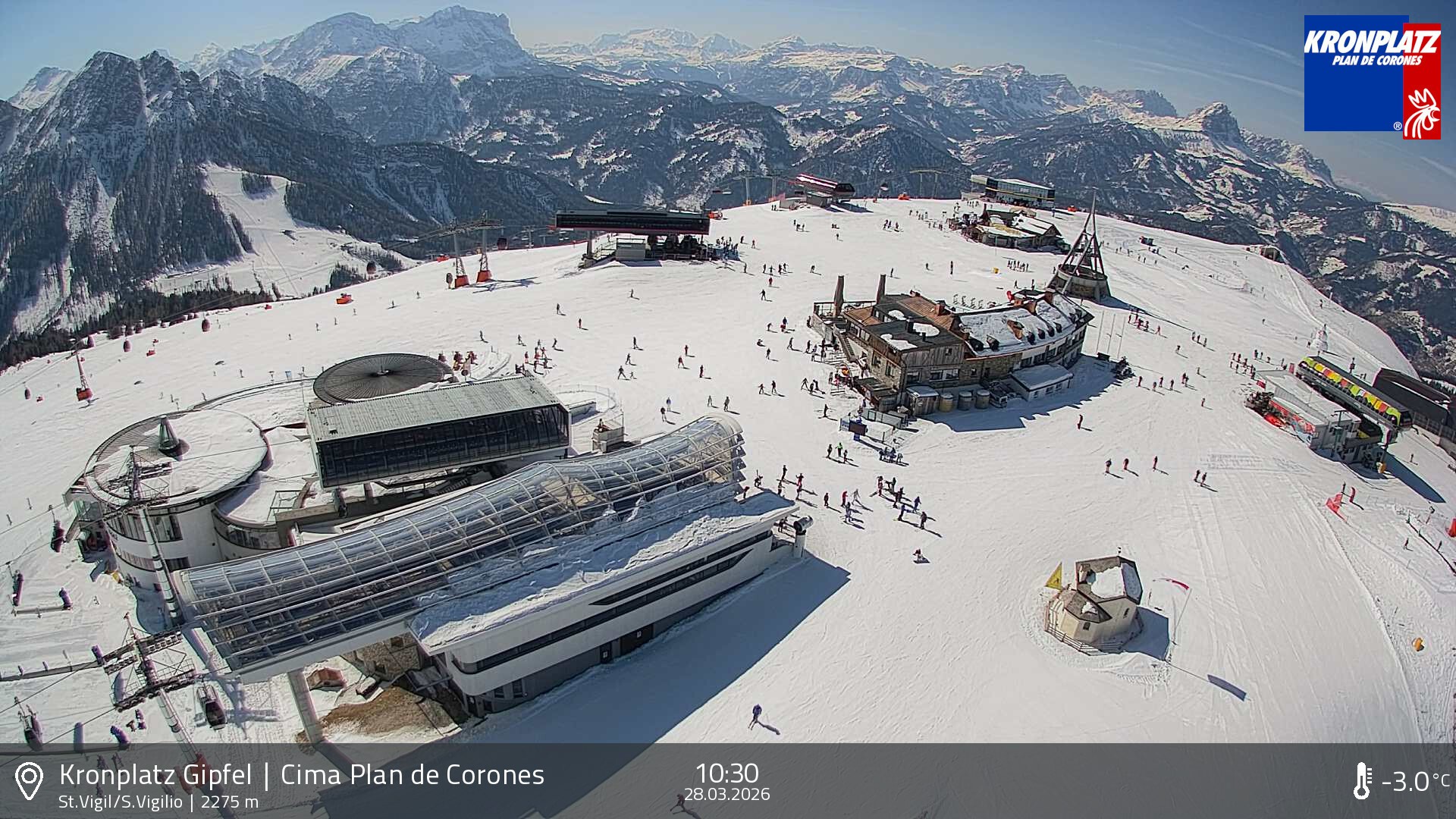Archiv Foto Webcam Kronplatz - St. Vigil, Südtirol