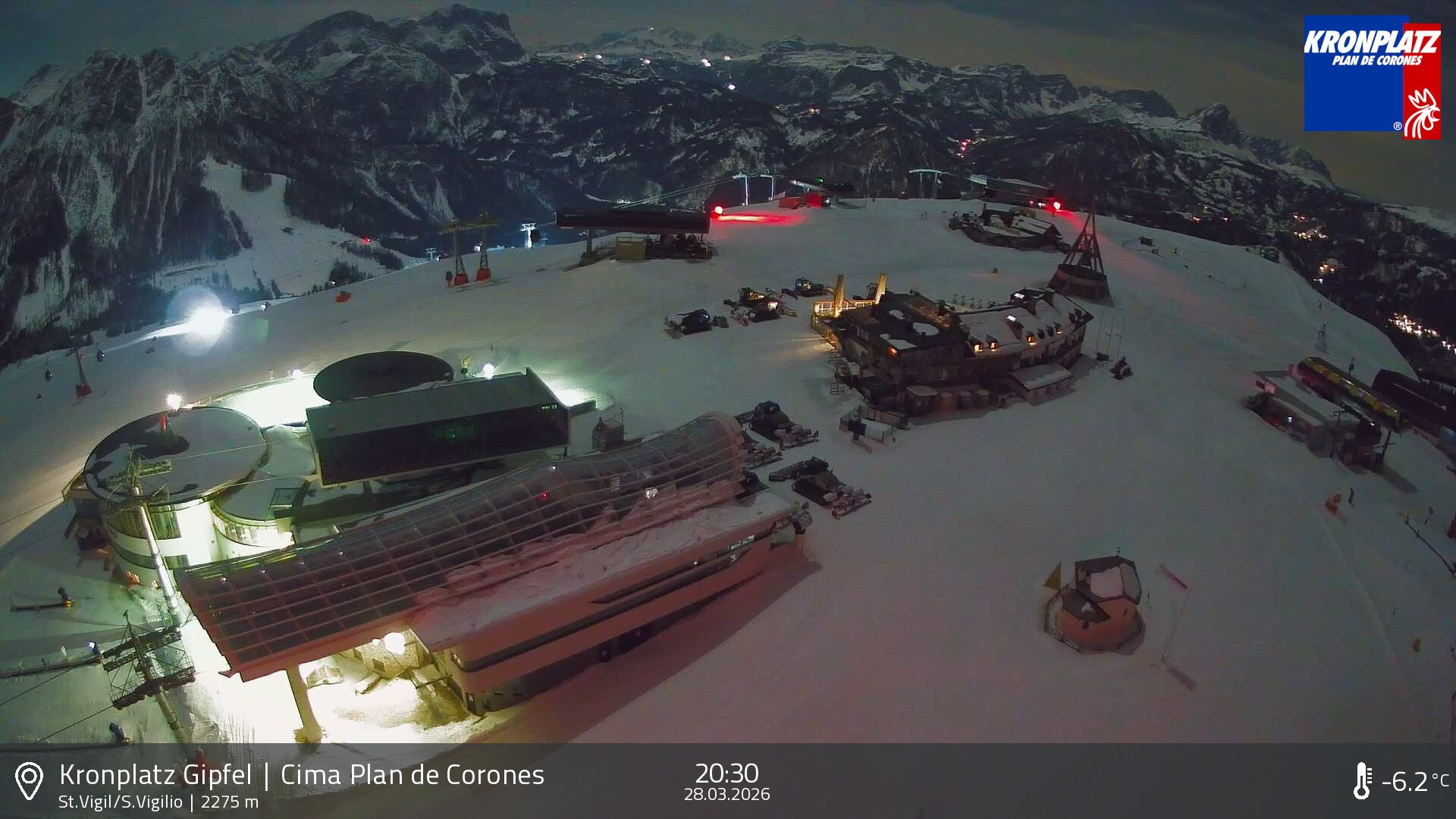 Archived image Webcam Kronplatz - San Vigilio, South Tyrol