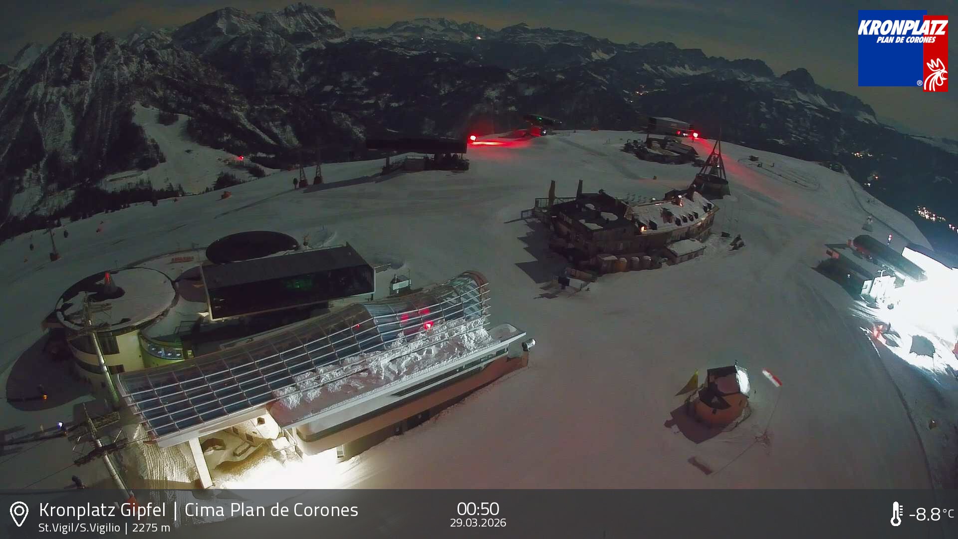 Archived image Webcam Kronplatz - San Vigilio, South Tyrol