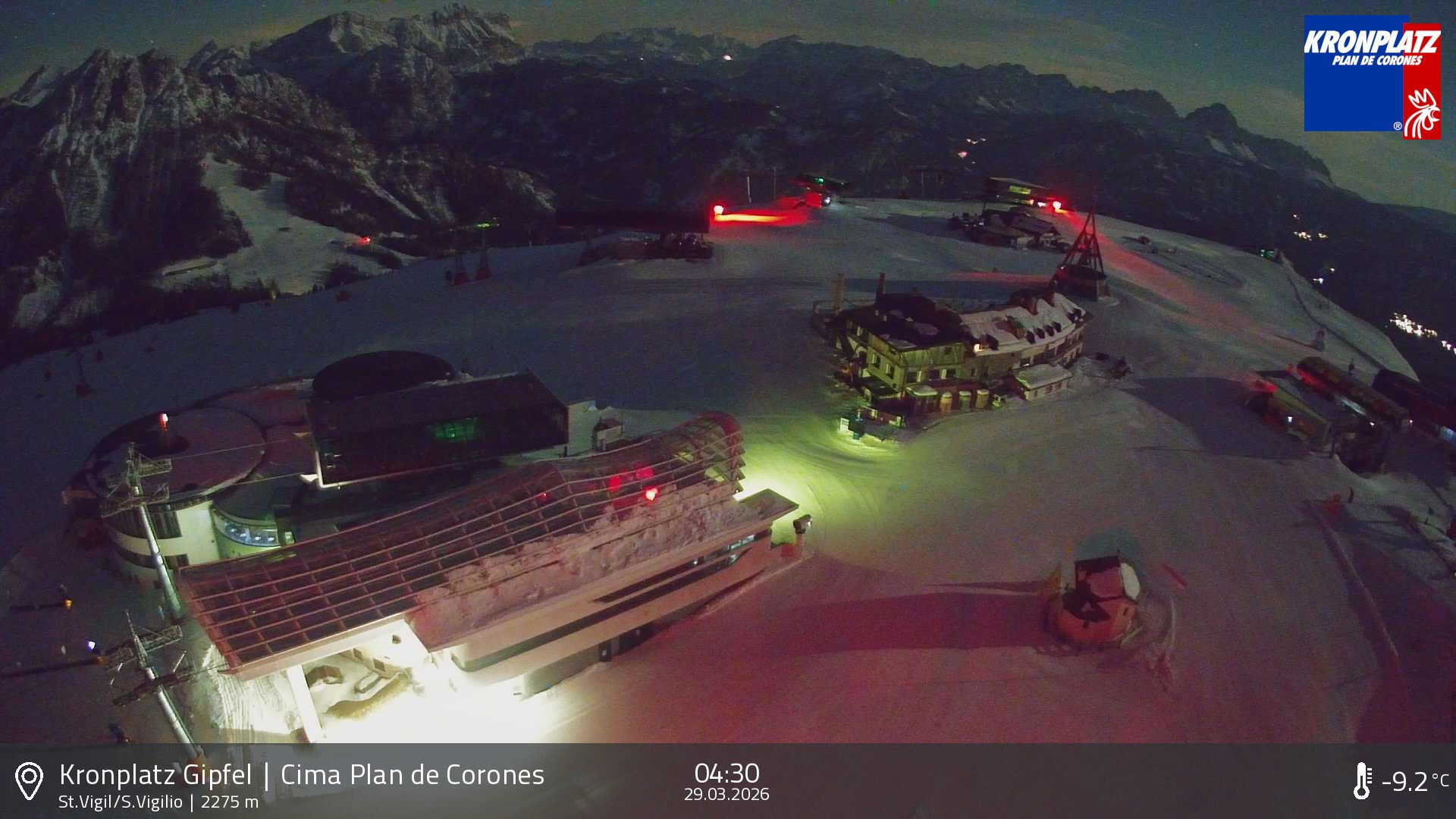 Archived image Webcam Kronplatz - San Vigilio, South Tyrol