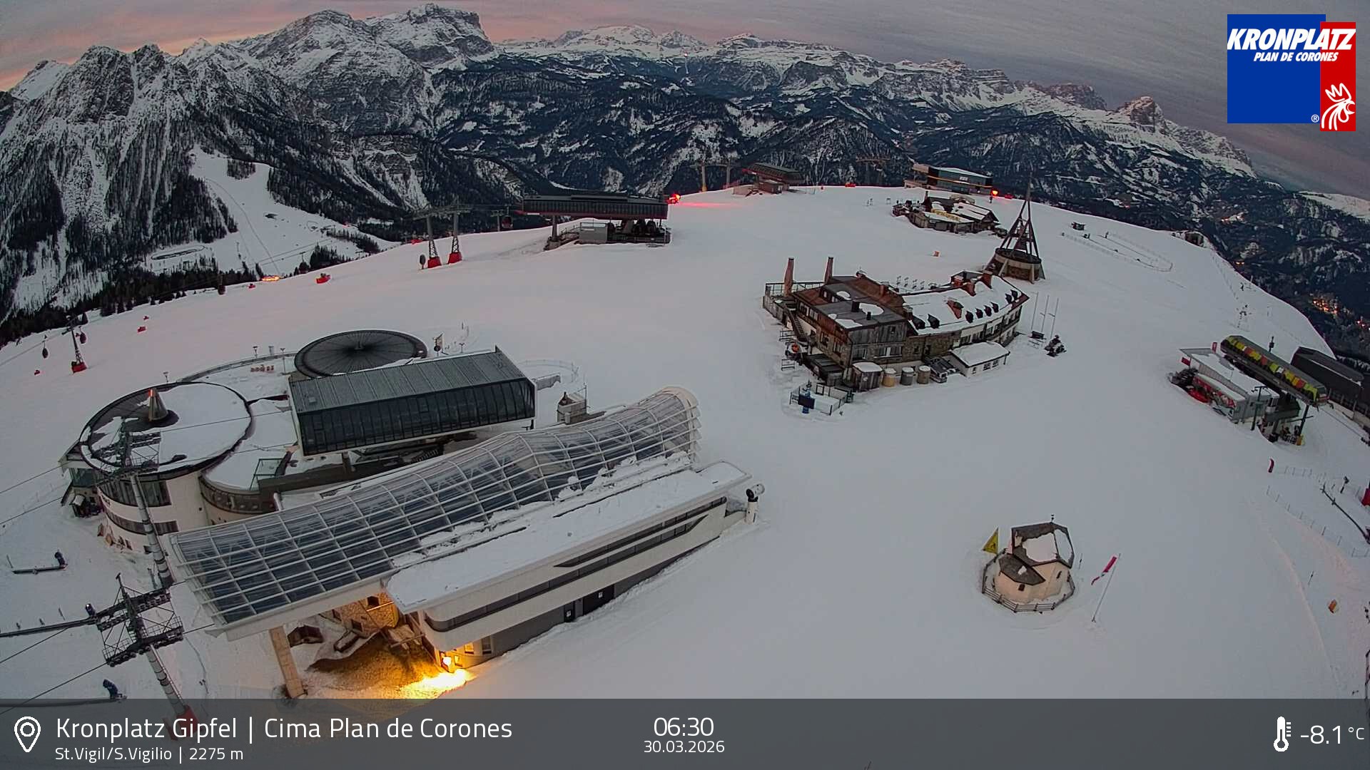 Archiv Foto Webcam Kronplatz - St. Vigil, Südtirol