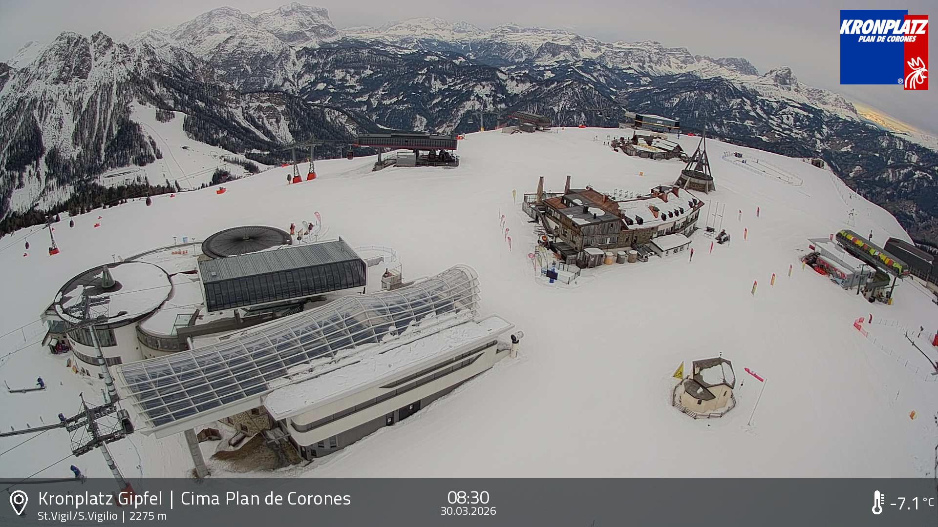 Archiv Foto Webcam Kronplatz - St. Vigil, Südtirol
